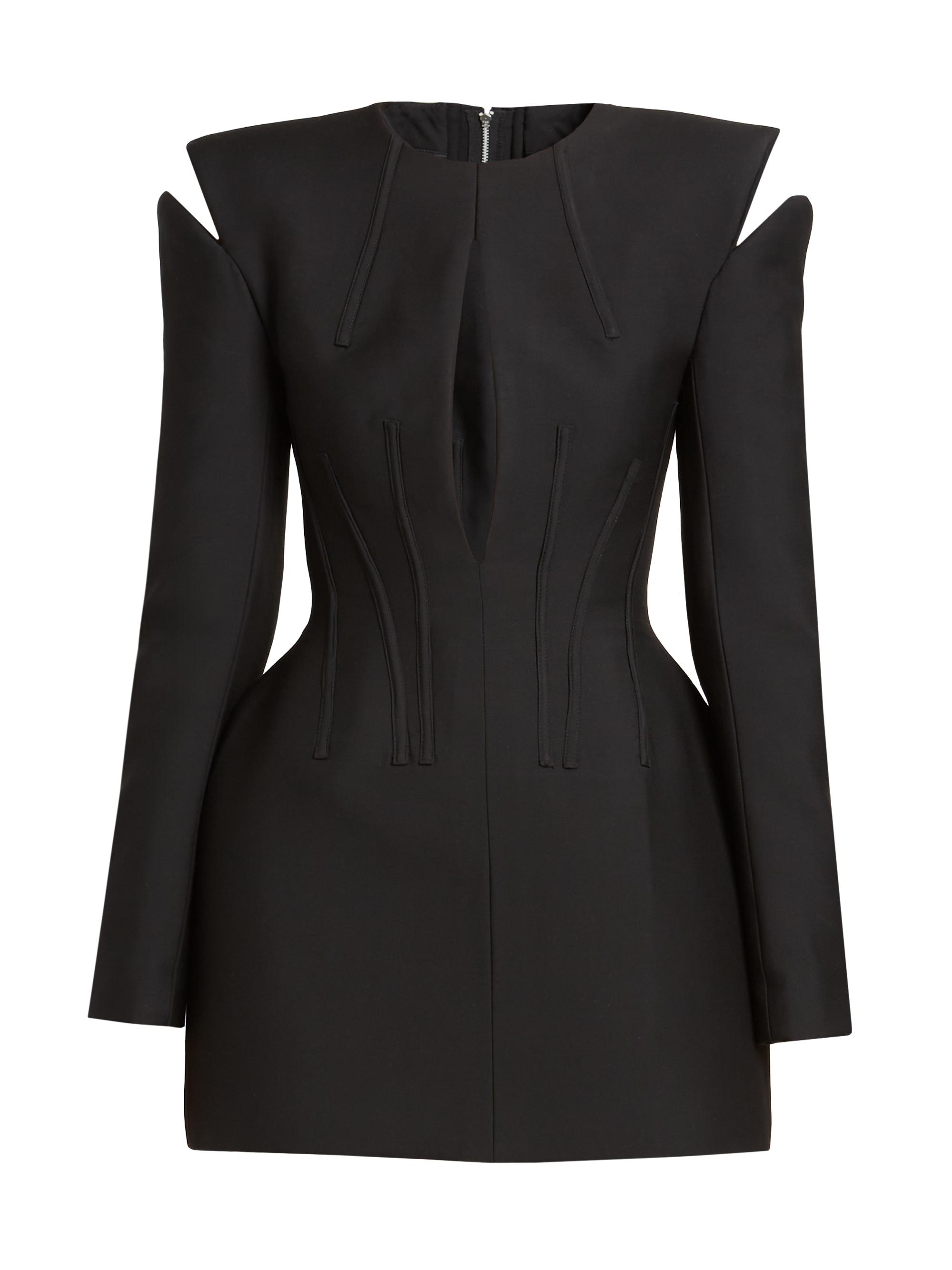 McQueen Women's Wool Cut-Out Minidress - Black