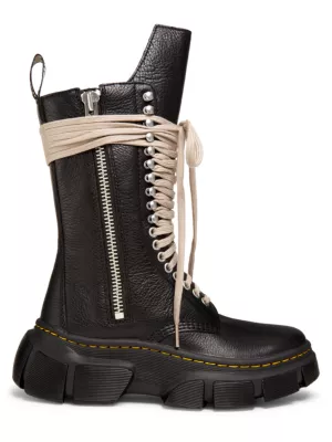 Shop Rick Owens Dr. Martens x Rick Owens 1918 DMXL Calf Length Leather  Boots | Saks Fifth Avenue