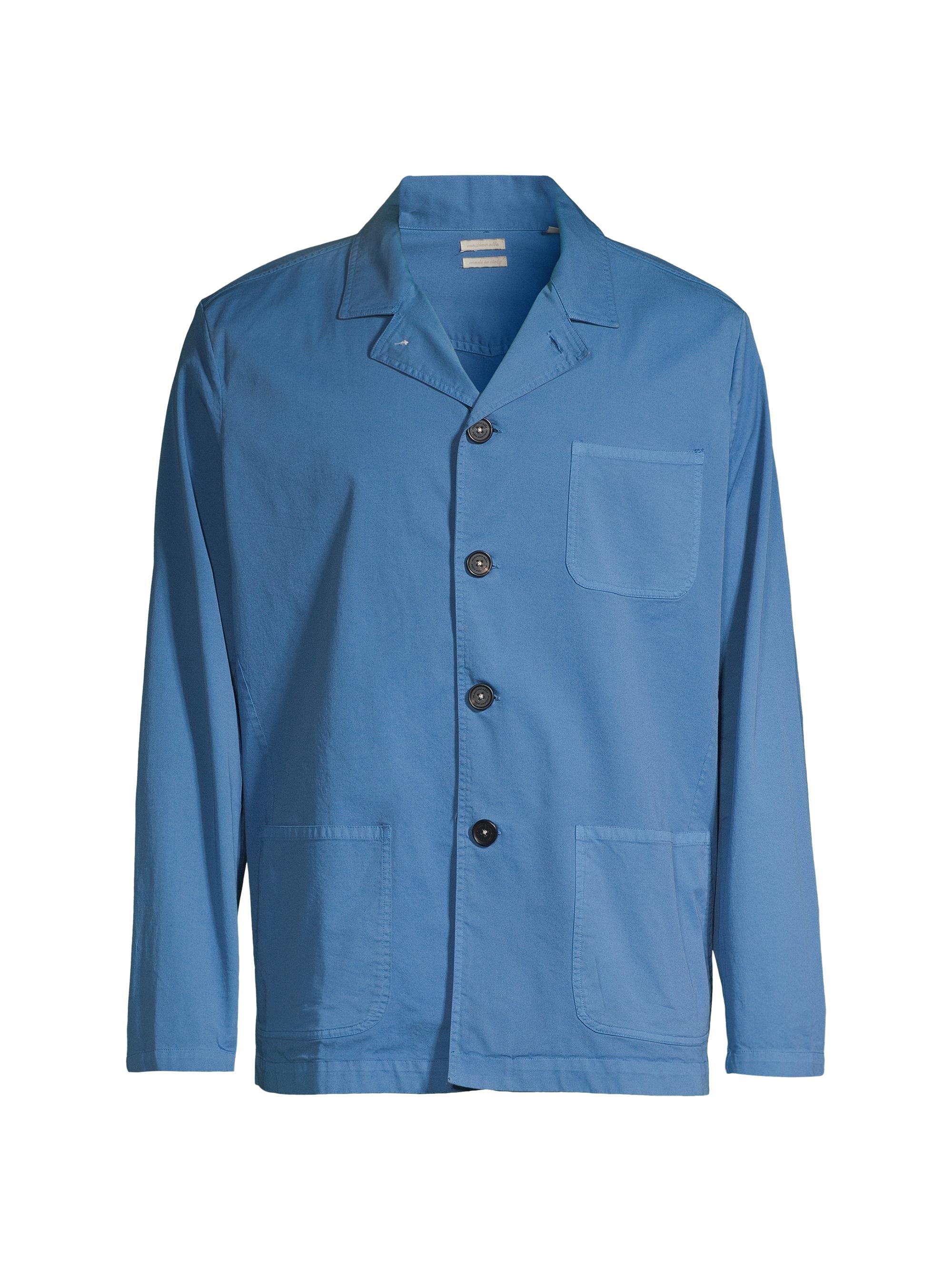 Massimo Alba Men's Florida Cotton-Blend Shirt Jacket - Cerulean