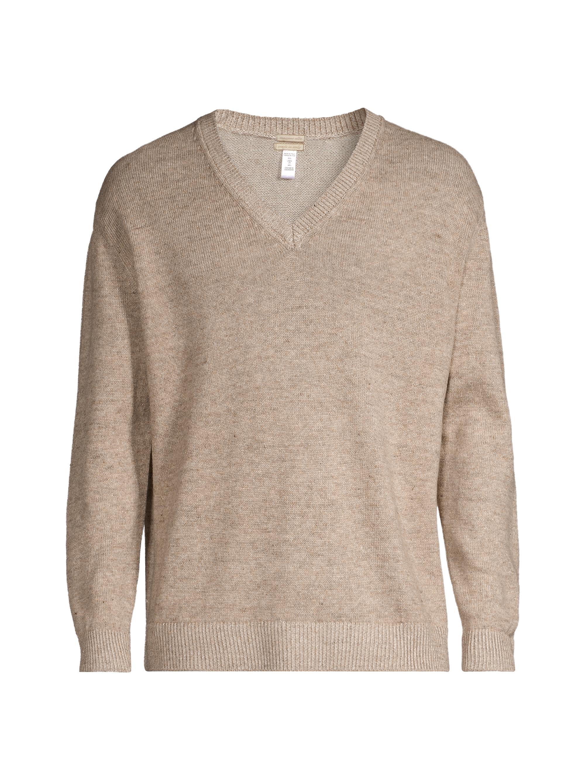 Massimo Alba Men's Jeff Linen & Wool-Blend V-Neck Sweater - Spago