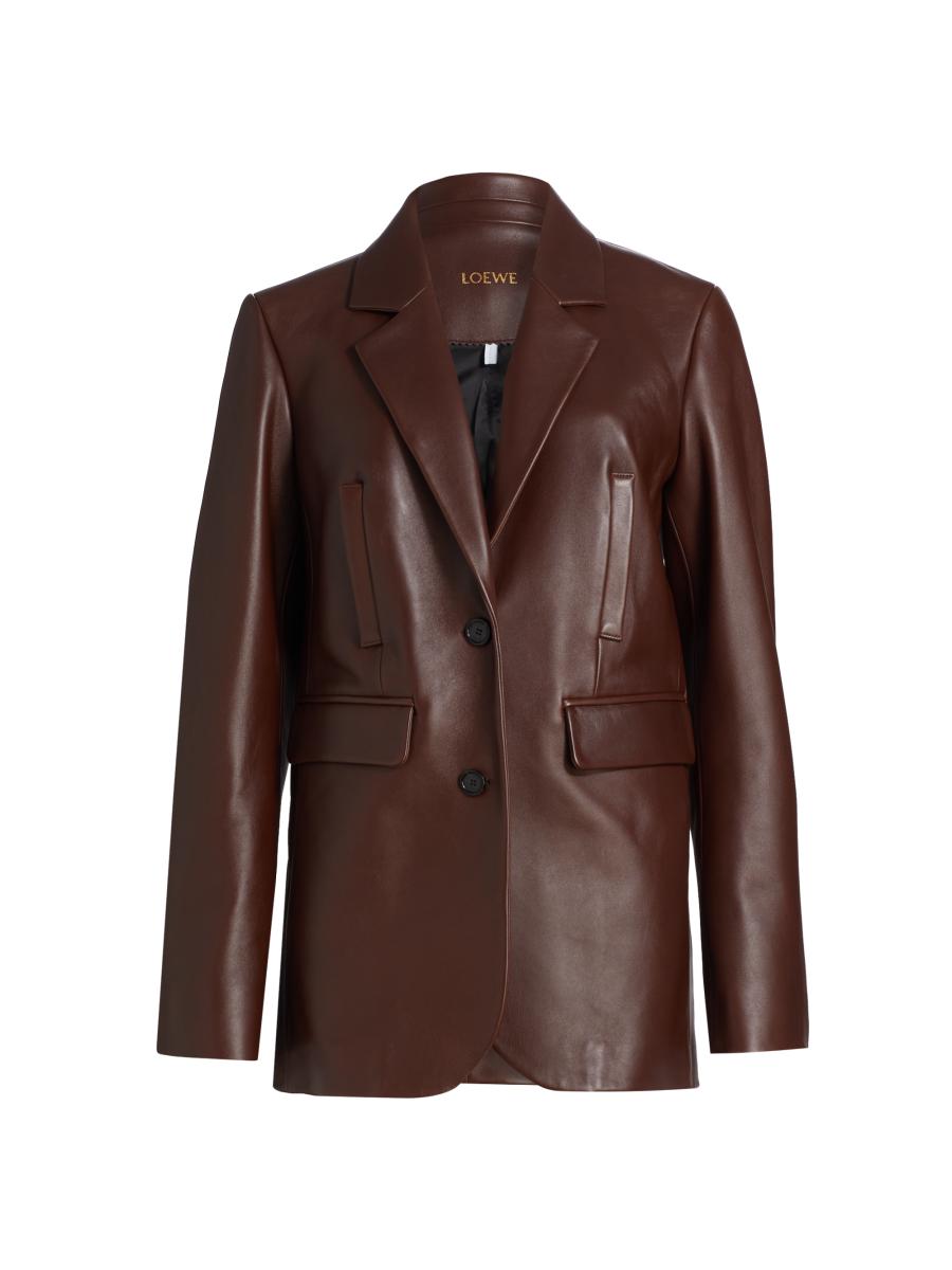 Double-breasted jacket in shearling Beige - LOEWE
