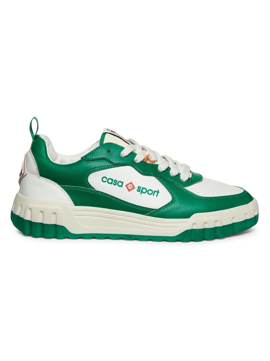 Casablanca Tennis Court Leather Low-Top Sneakers | Saks