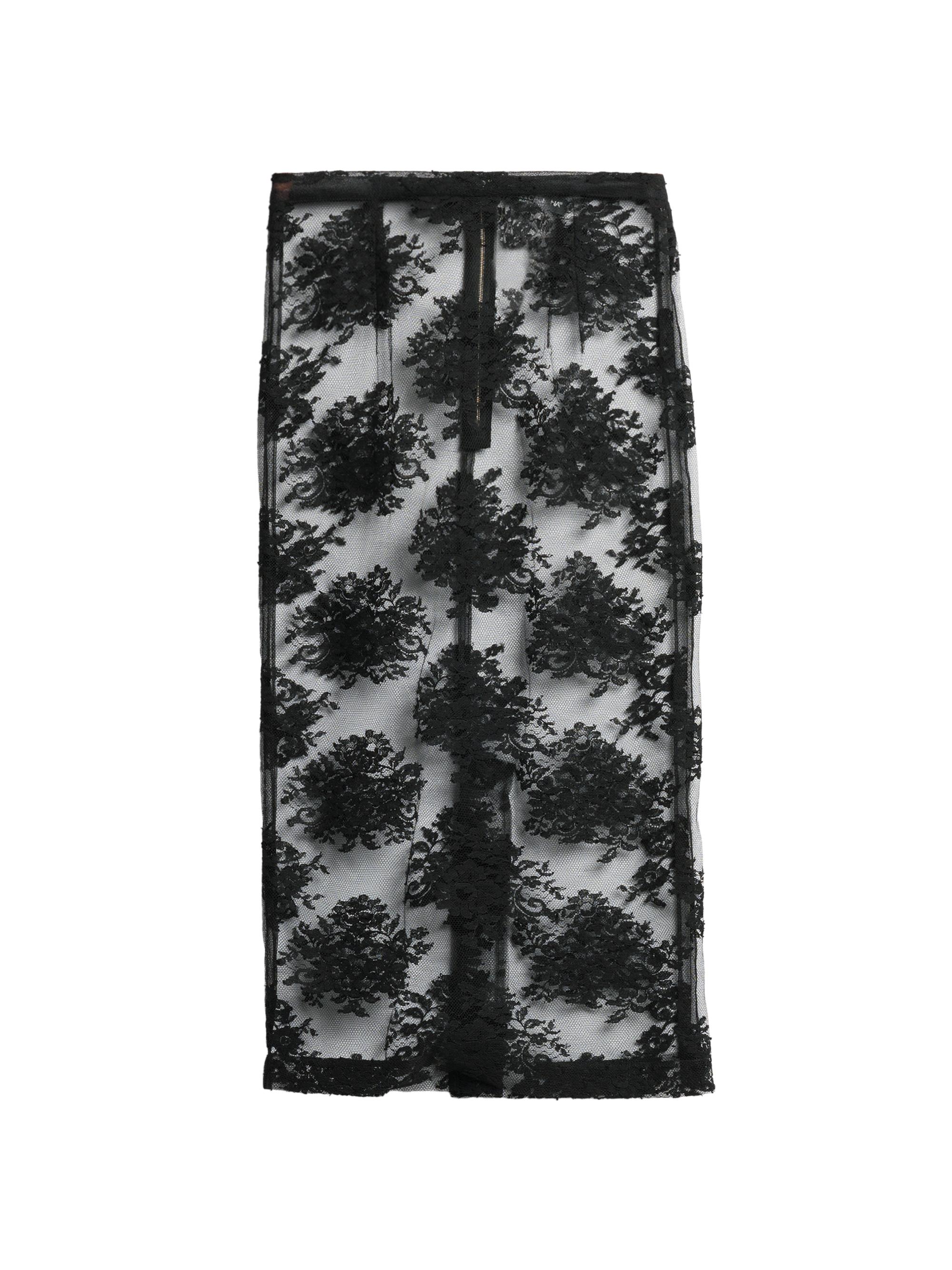Dolce & Gabbana Women's Chantilly Lace Midi-Skirt - Nero