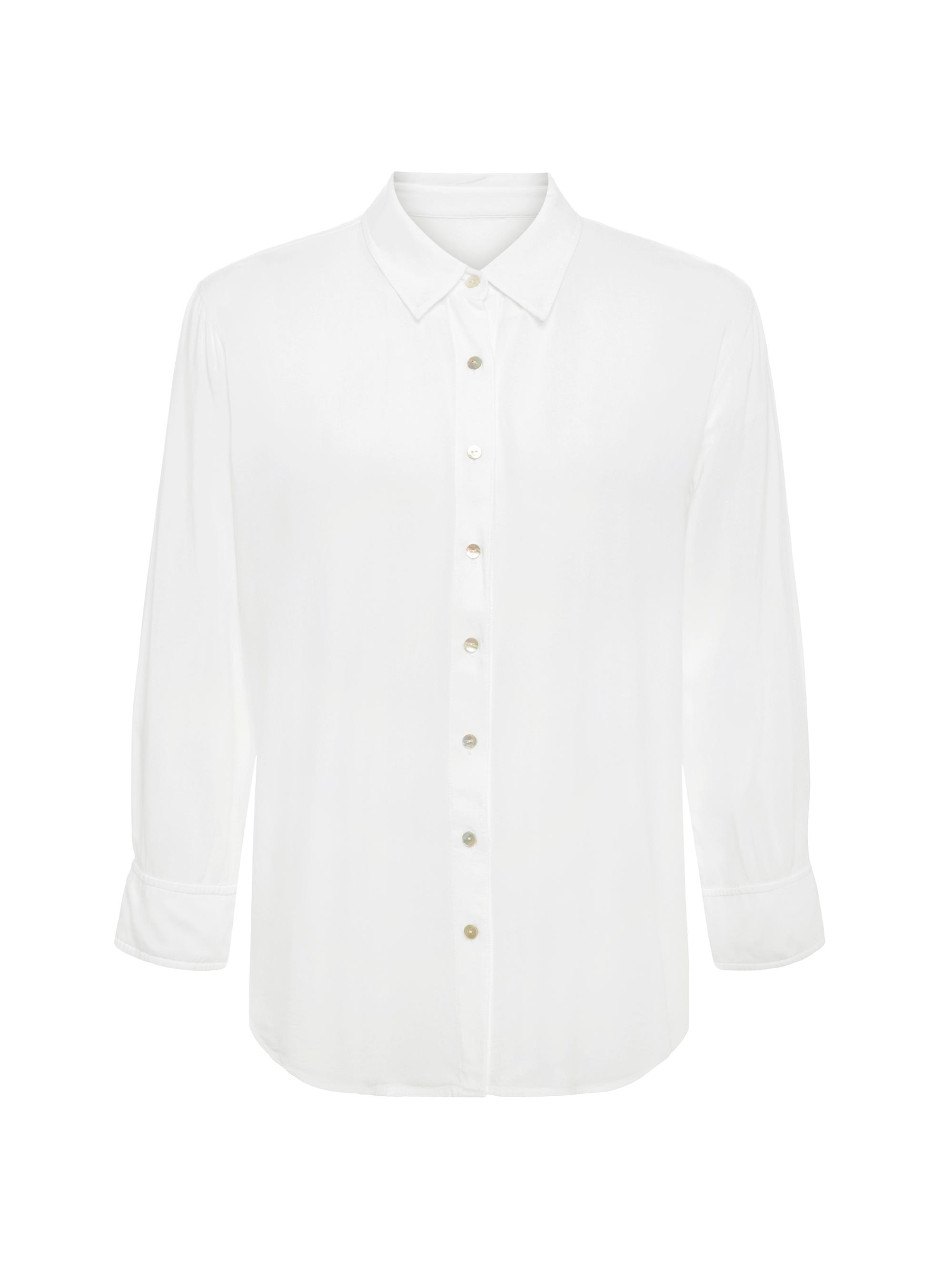L'AGENCE Marlene Tailored Three-Quarter-Length Sleeve Blouse