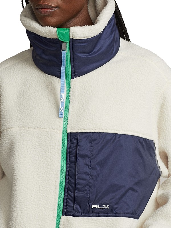 Shop RLX Ralph Lauren Ripstop Colorblocked Fleece Jacket Shop RLX Ralph Lauren Ripstop Colorblocked Fleece Jacket