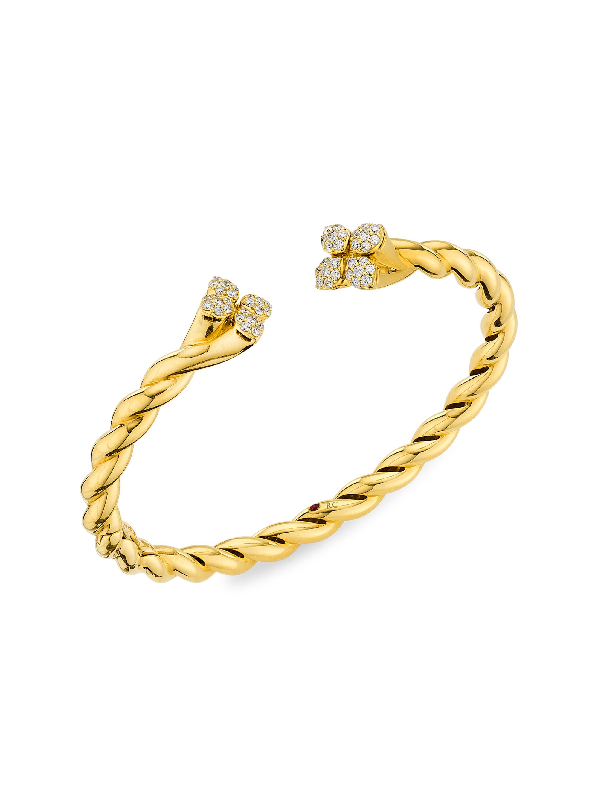 Roberto Coin Women's Love In Verona 18K Yellow Gold & 0.63 TCW Diamond Bracelet - Yellow Gold