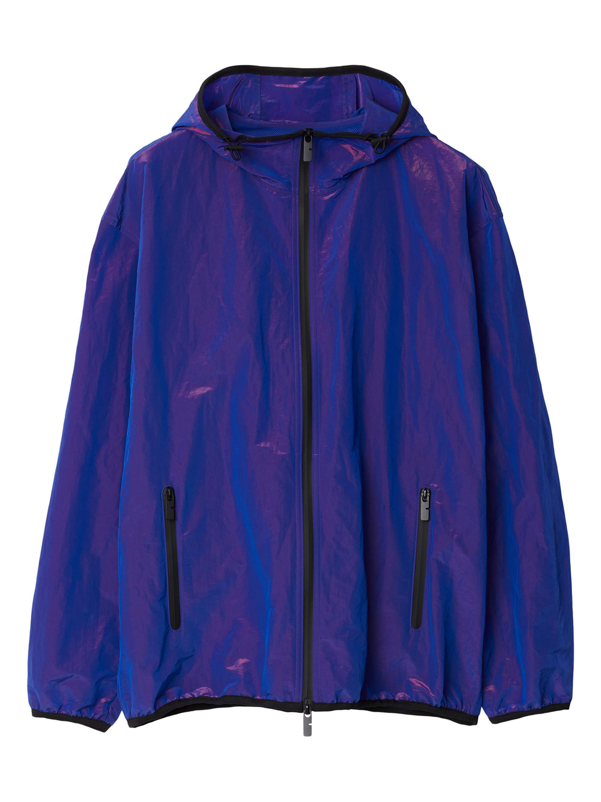 Burberry Men's Hooded Oversized Windbreaker Jacket - Volt