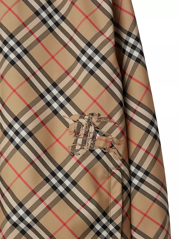 Shop Burberry Archive Check Reversible Zip-Up Hooded Jacket | Saks 