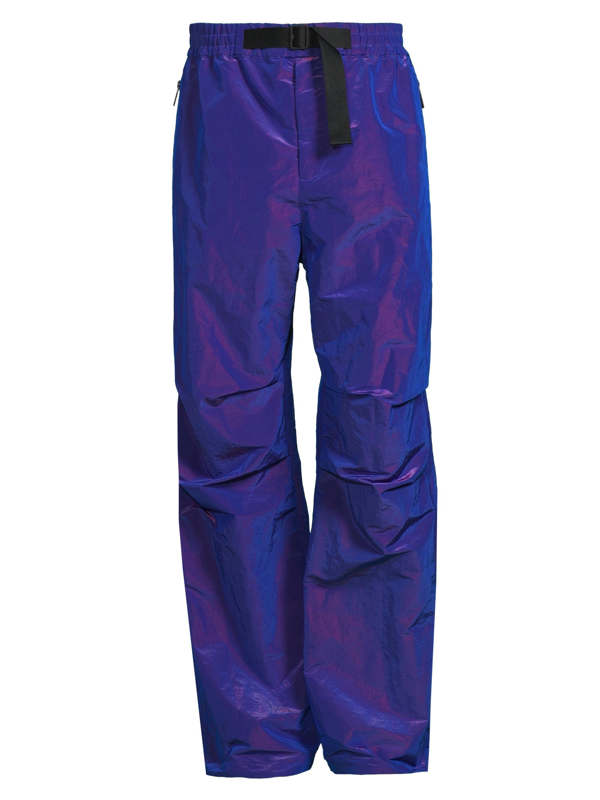 Burberry Men's Nylon Straight-Leg Buckle Pants - Volt