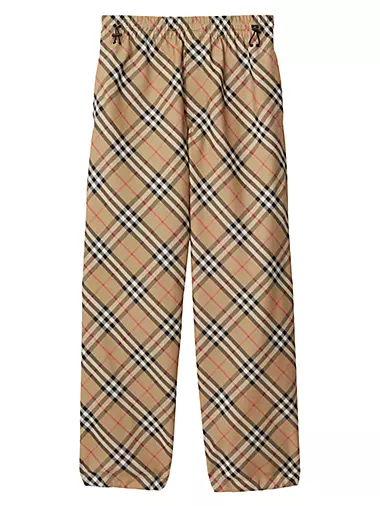 Checked cashmere pants in brown - Burberry
