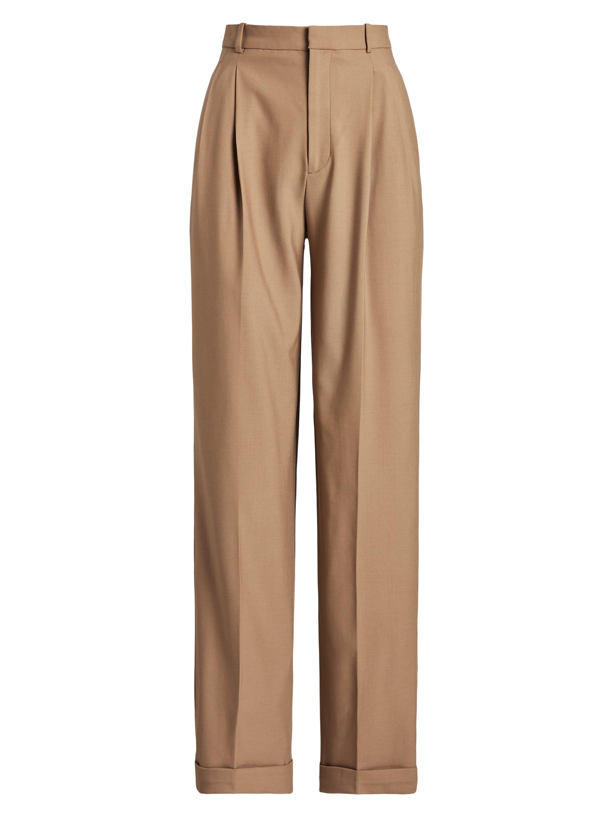 POLO RALPHLAUREN　WOOL 2TUCK WIDE SLACKS Polo Ralph Lauren Wool Pleated Wide-Leg Pants | Saks Fifth Avenue