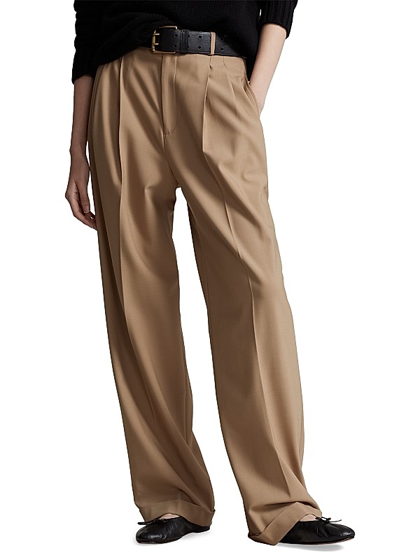 Shop Polo Ralph Lauren Wool Pleated Wide-Leg Pants | Saks Shop Polo Ralph Lauren Wool Pleated Wide-Leg Pants | Saks