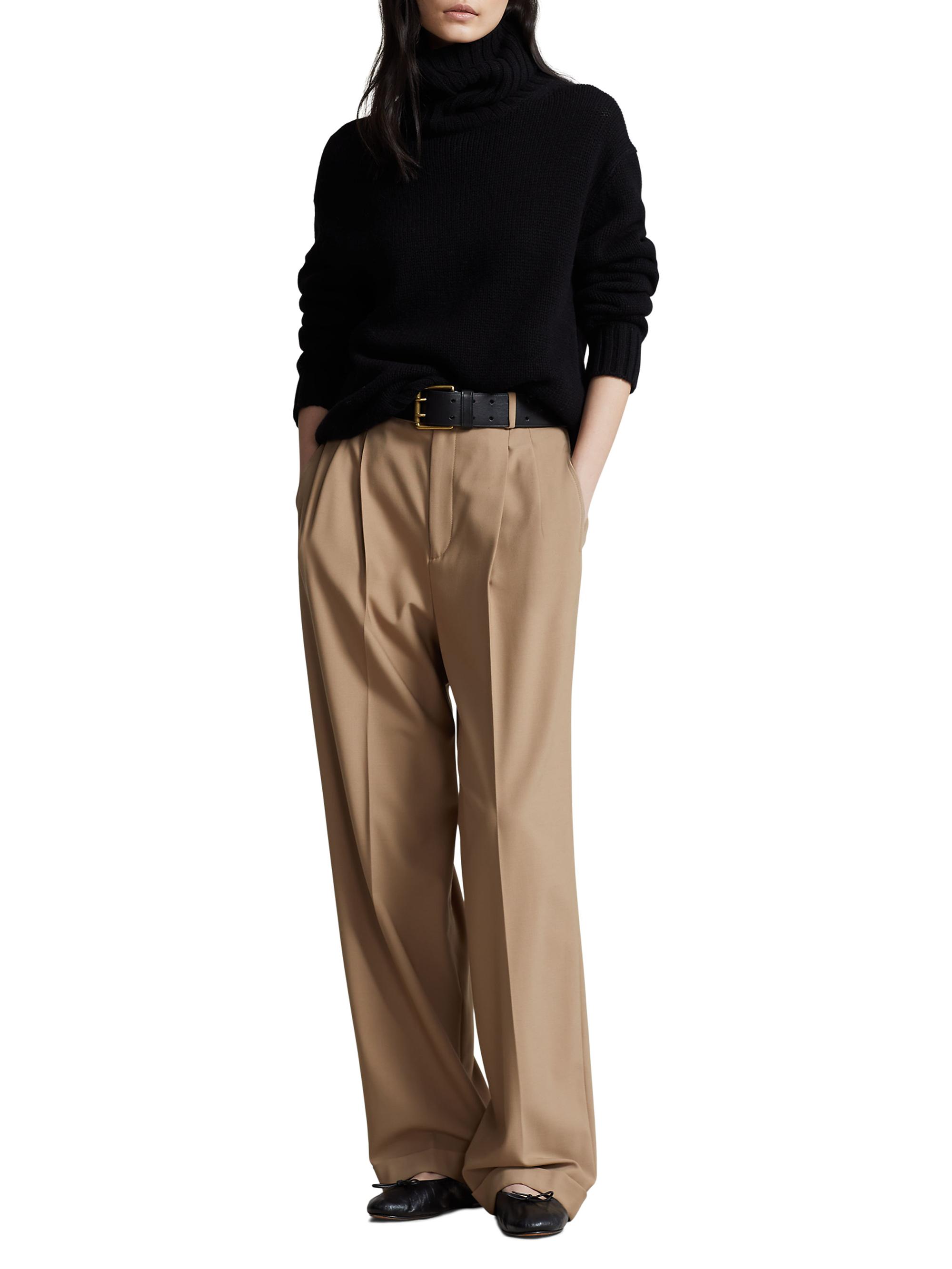 パンツ Polo by Ralph Lauren wool wide slacks Polo Ralph Lauren Wool Pleated Wide-Leg Pants | Saks Fifth