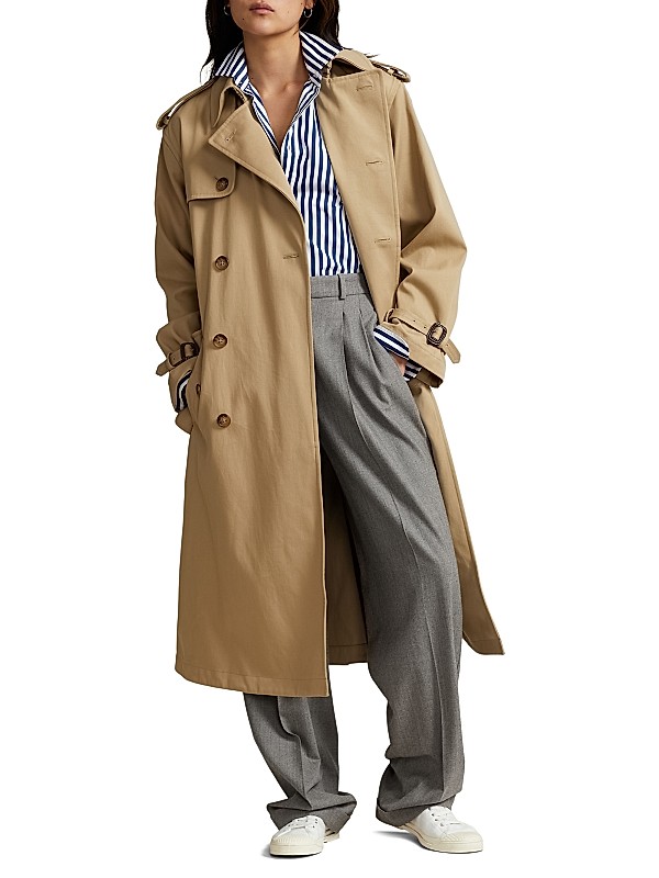 Shop Polo Ralph Lauren Twill Double-Breasted Trench Coat Shop Polo Ralph Lauren Twill Double-Breasted Trench Coat