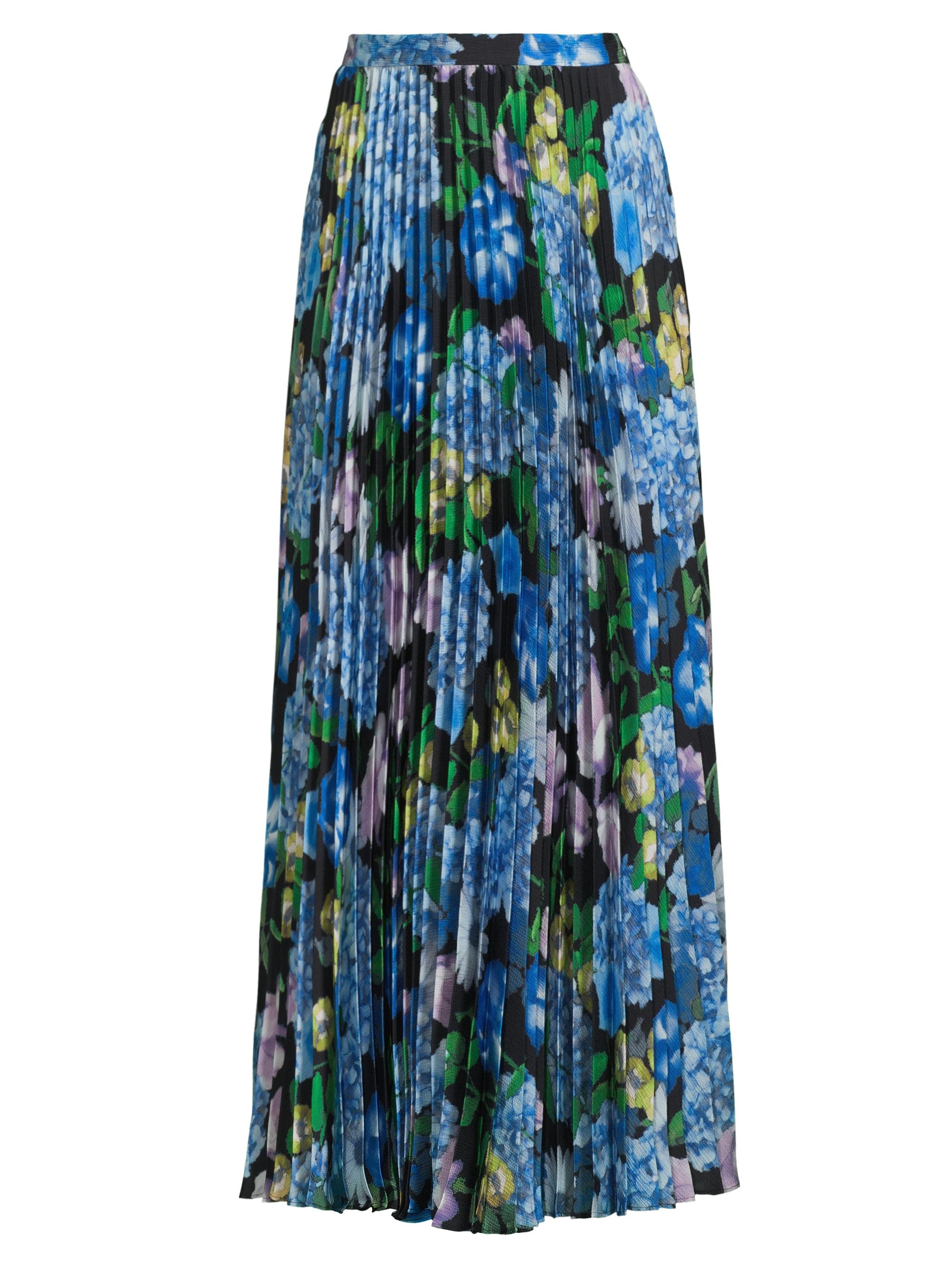 Ungaro Women's Isa Floral Pleated Maxi Skirt - Teal Multi