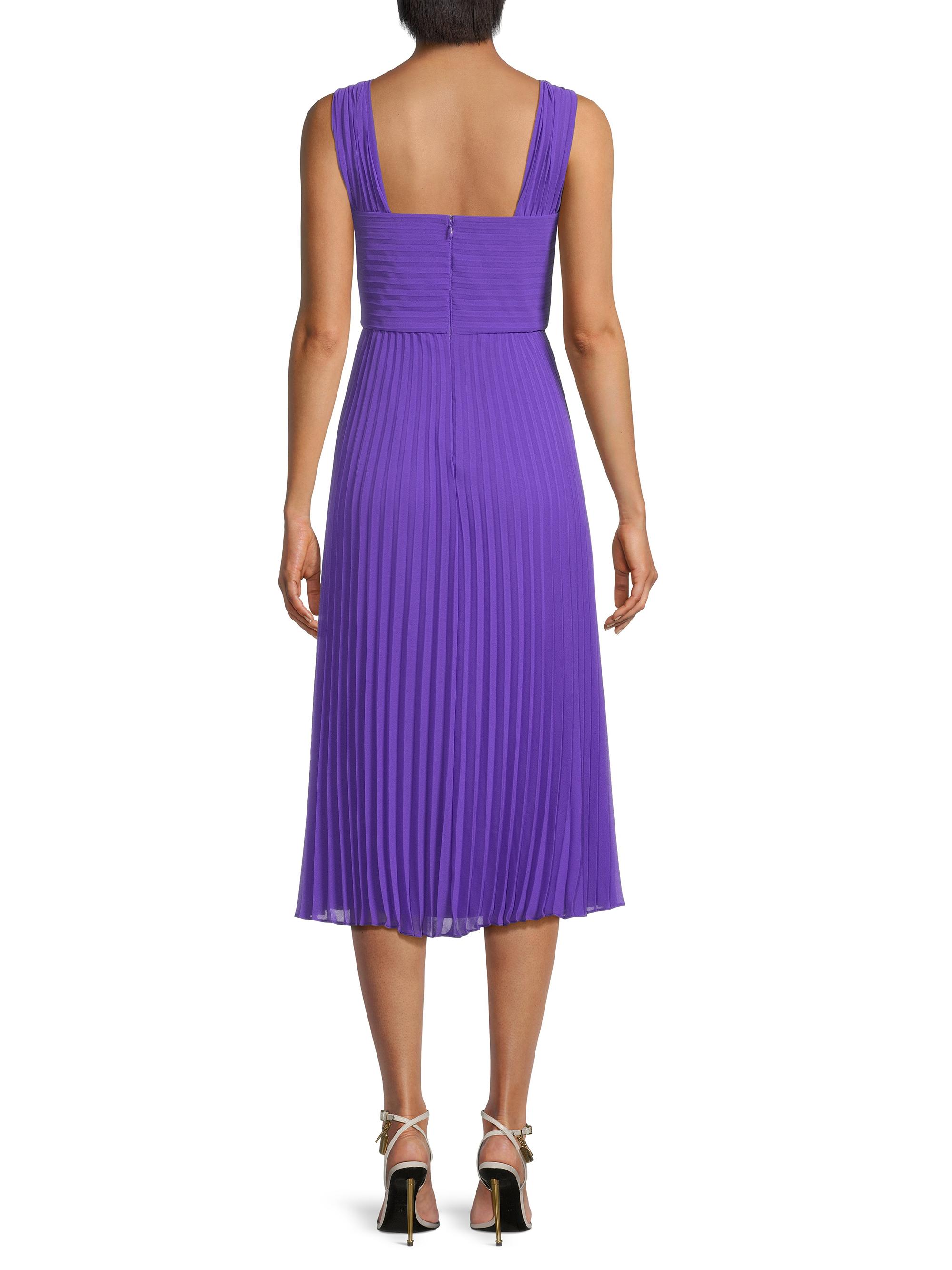 slim fit dress slacks Copacabana Metallic Stripe Halter Midi Dress main image 0