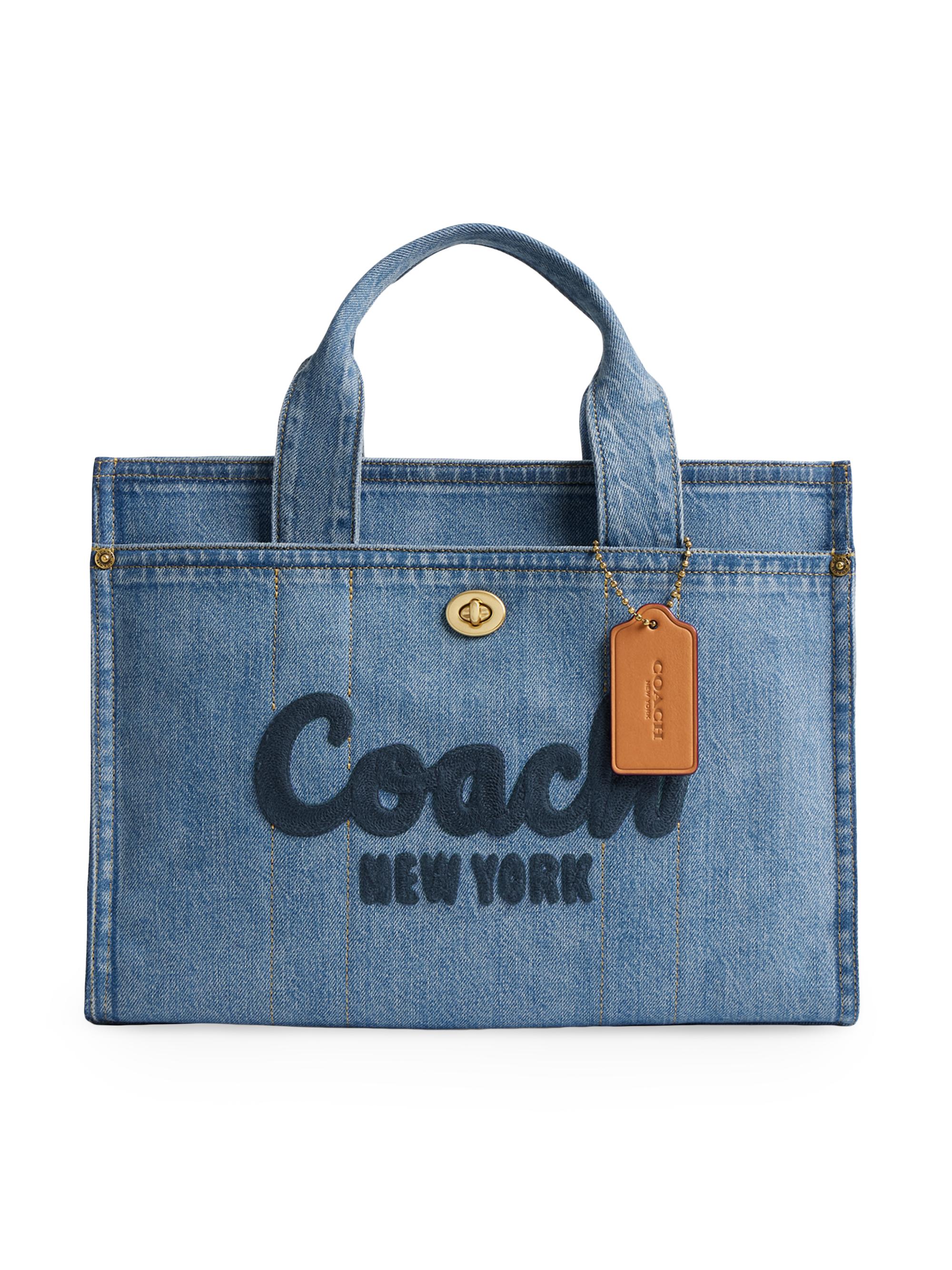 COACH Women's Denim & Leather Tote Bag - Indigo