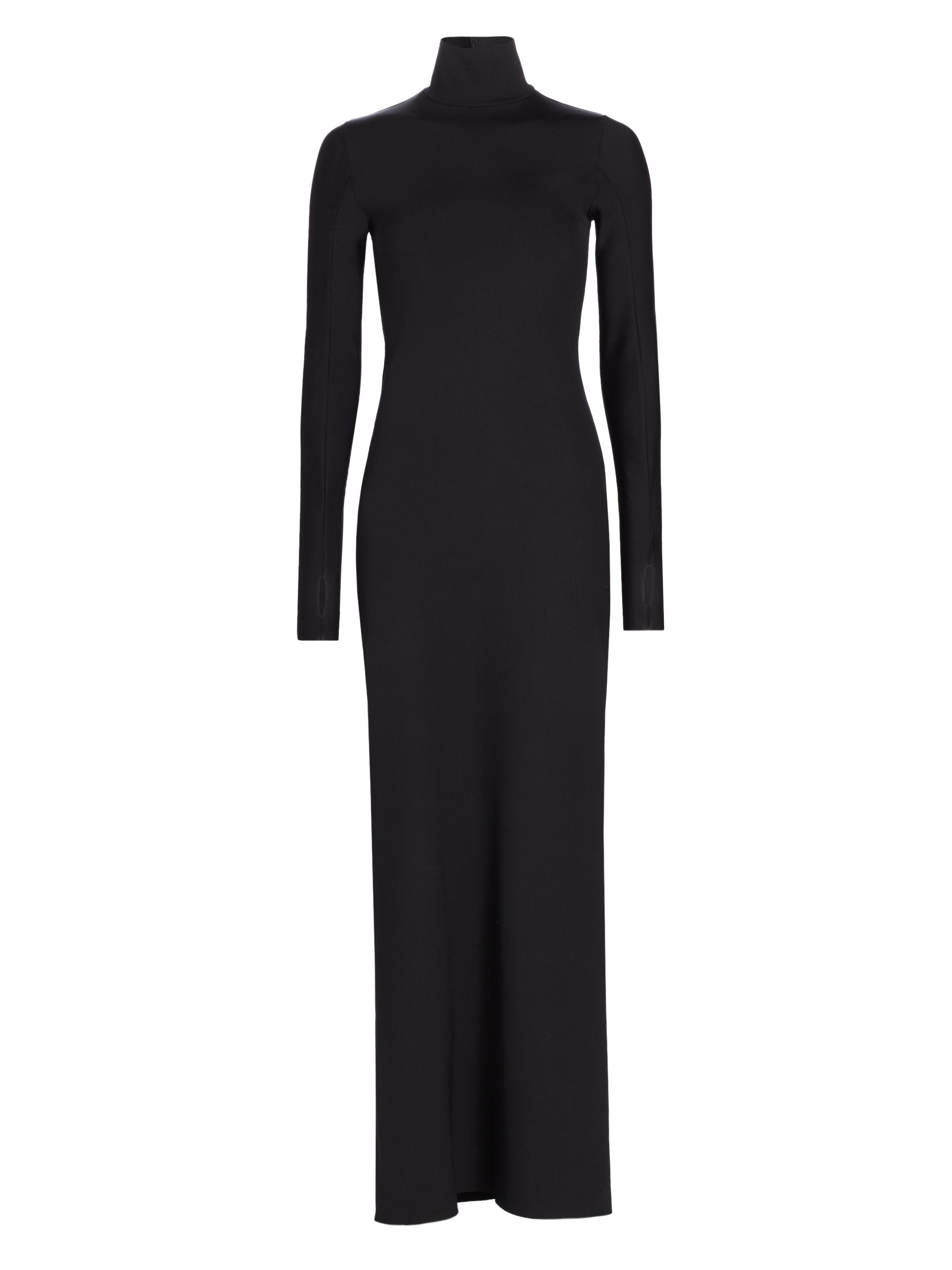 Commando Women's Jennifer Fisher Neoprene Turtleneck Maxi Dress - Black
