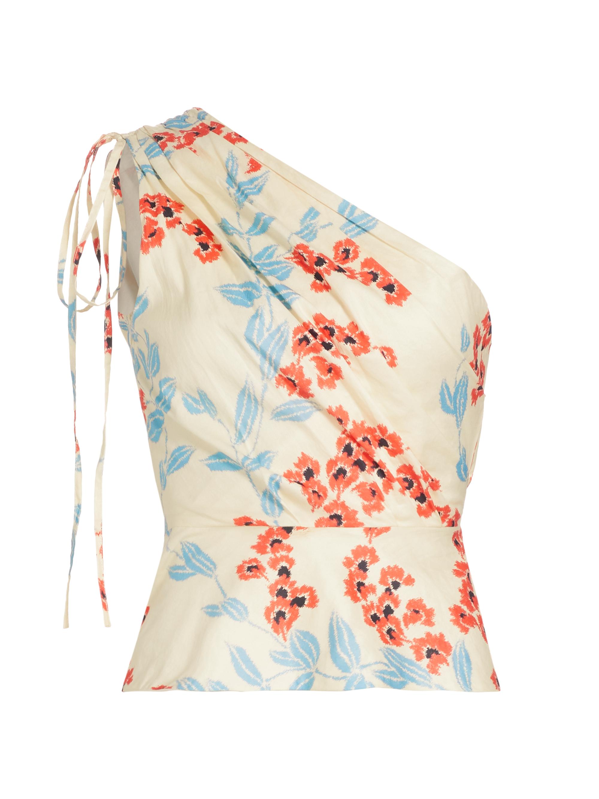 Figue Women's Blythe Floral Poplin Top - Wispy Floral Cream