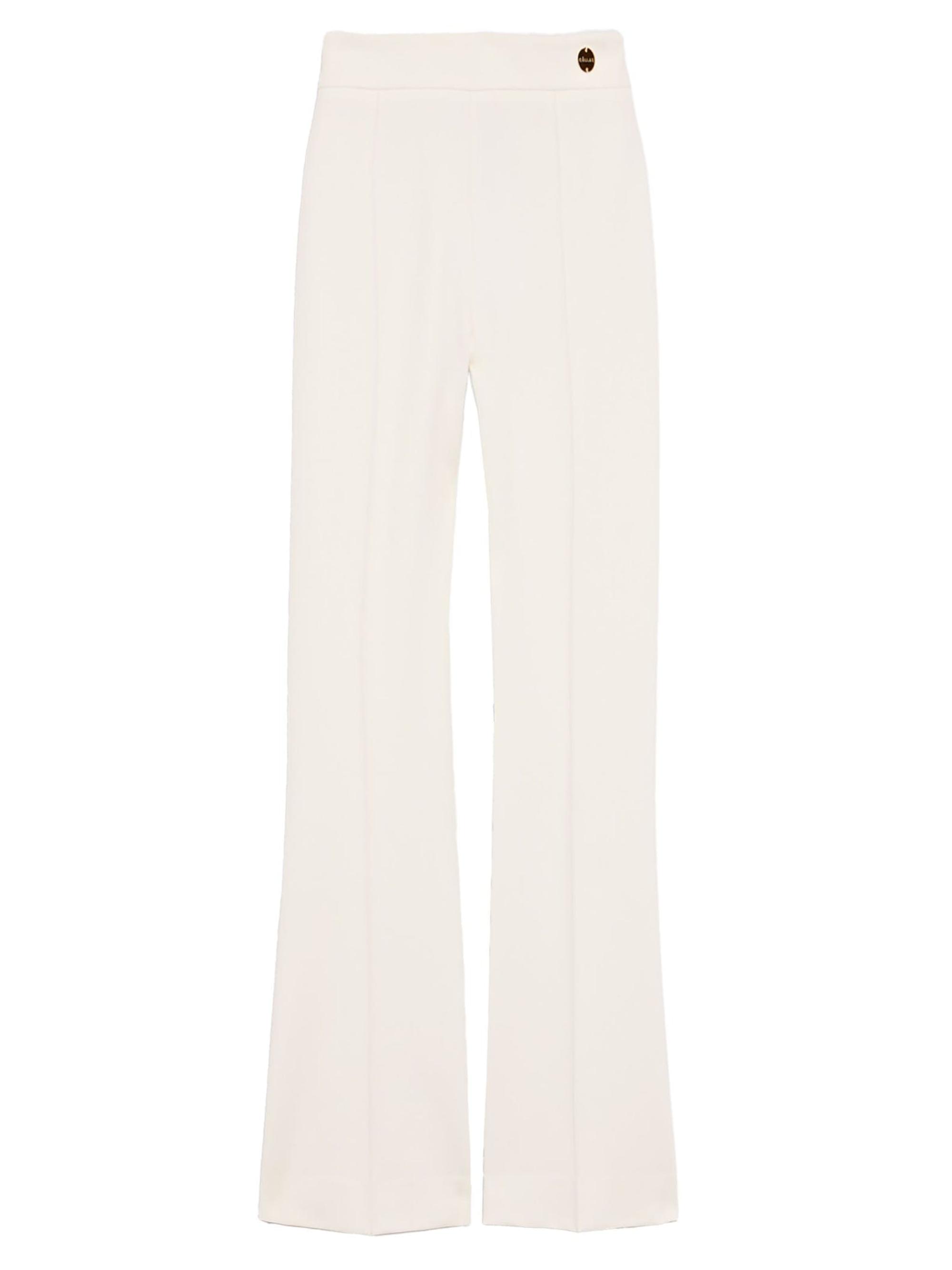 Callas Milano Women's Lola High Density Crepe Stretch Cropped Flare Trousers - White