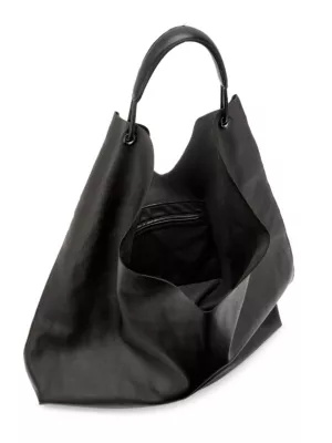 Bindle leather tote bag