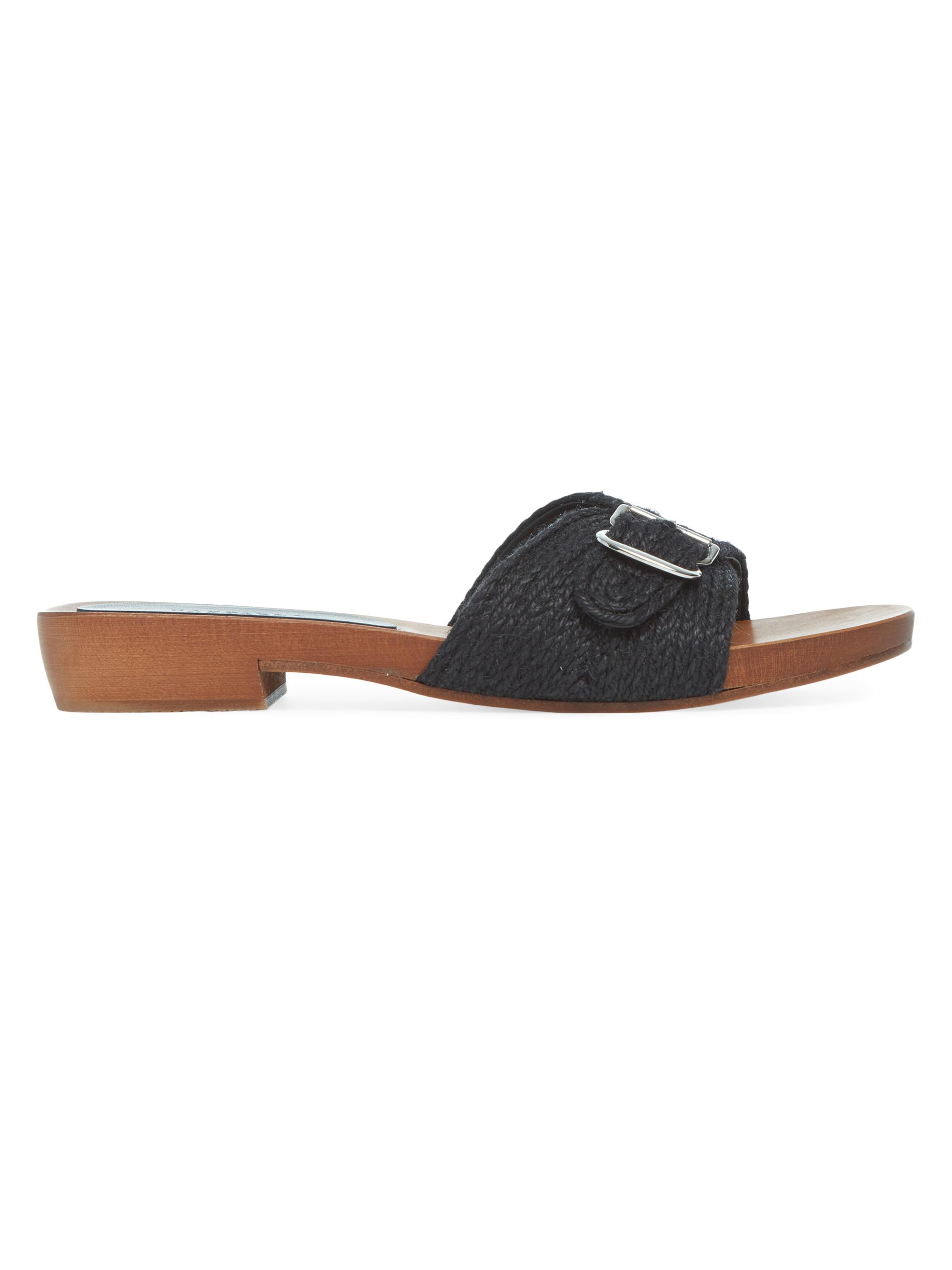 Gabriela Hearst Women's Clover Jute & Wood Slide - Black