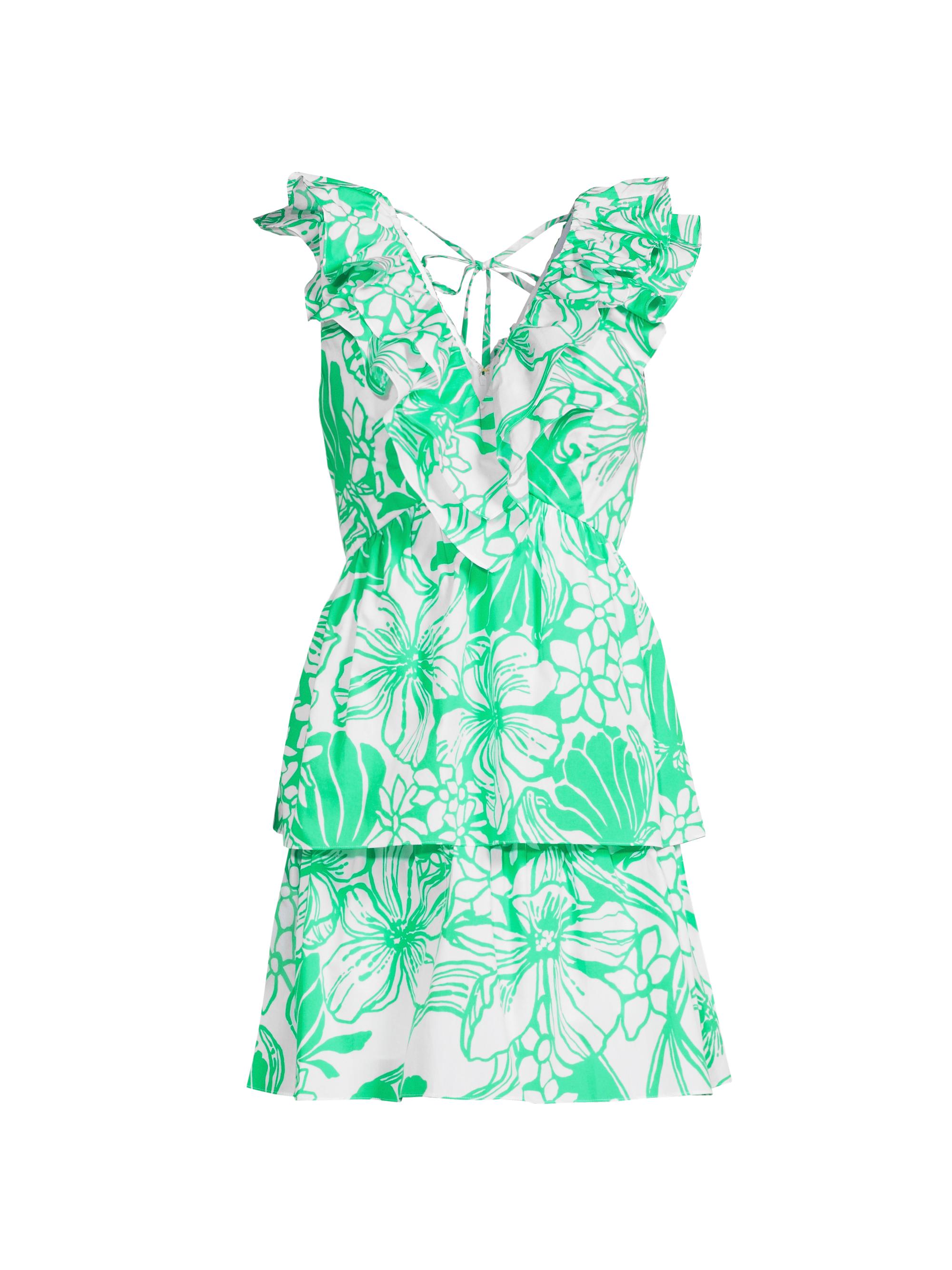 Lilly Pulitzer Women's Ritamarie Cotton V-Neck Minidress - Spearmint