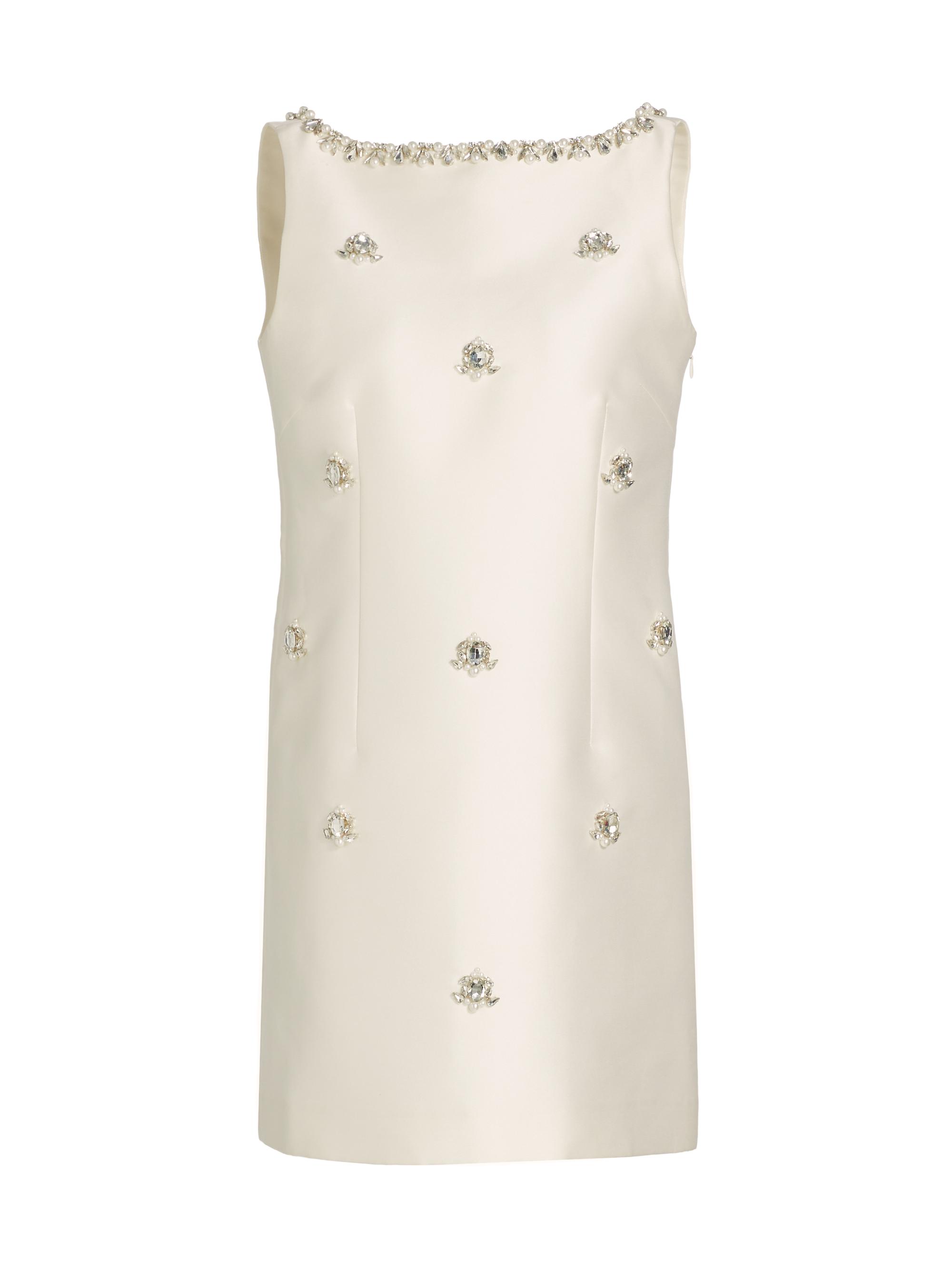 Sachin & Babi Women's Marcella Beaded Mikado Sheath Dress - Off White