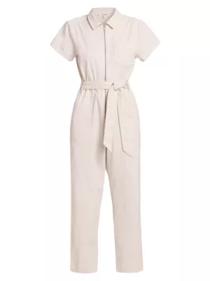 Splendid Women's Erika Utility Belted Jumpsuit - Moonstone