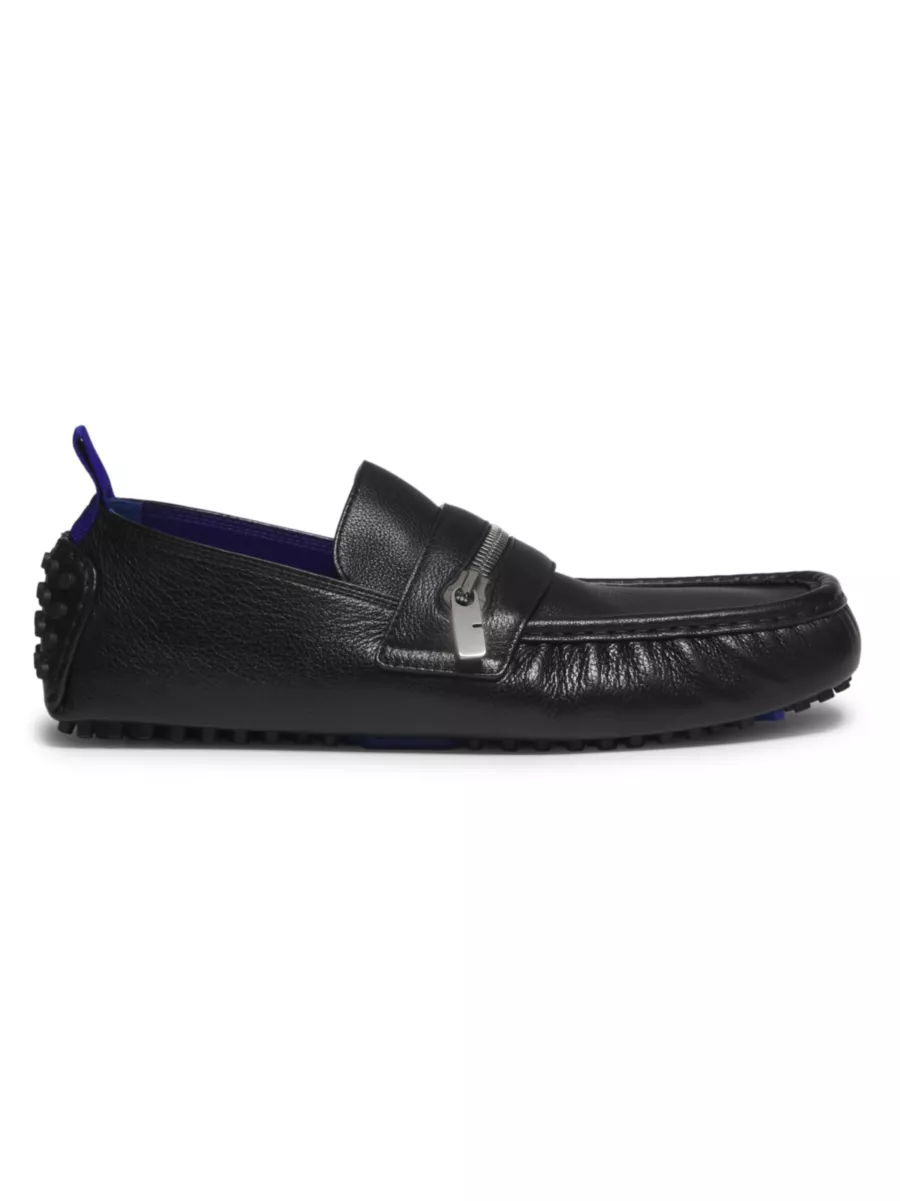 Shop Burberry Motor Low Leather Loafers | Saks Fifth Avenue Shop Burberry Motor Low Leather Loafers | Saks Fifth Avenue