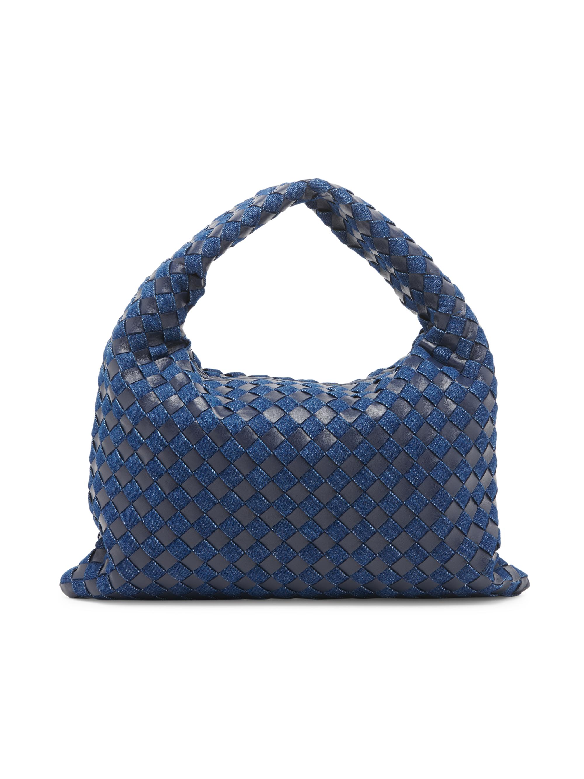 Bottega Veneta Women's  Intrecciato Leather & Denim Hop Shoulder Bag - Indigo