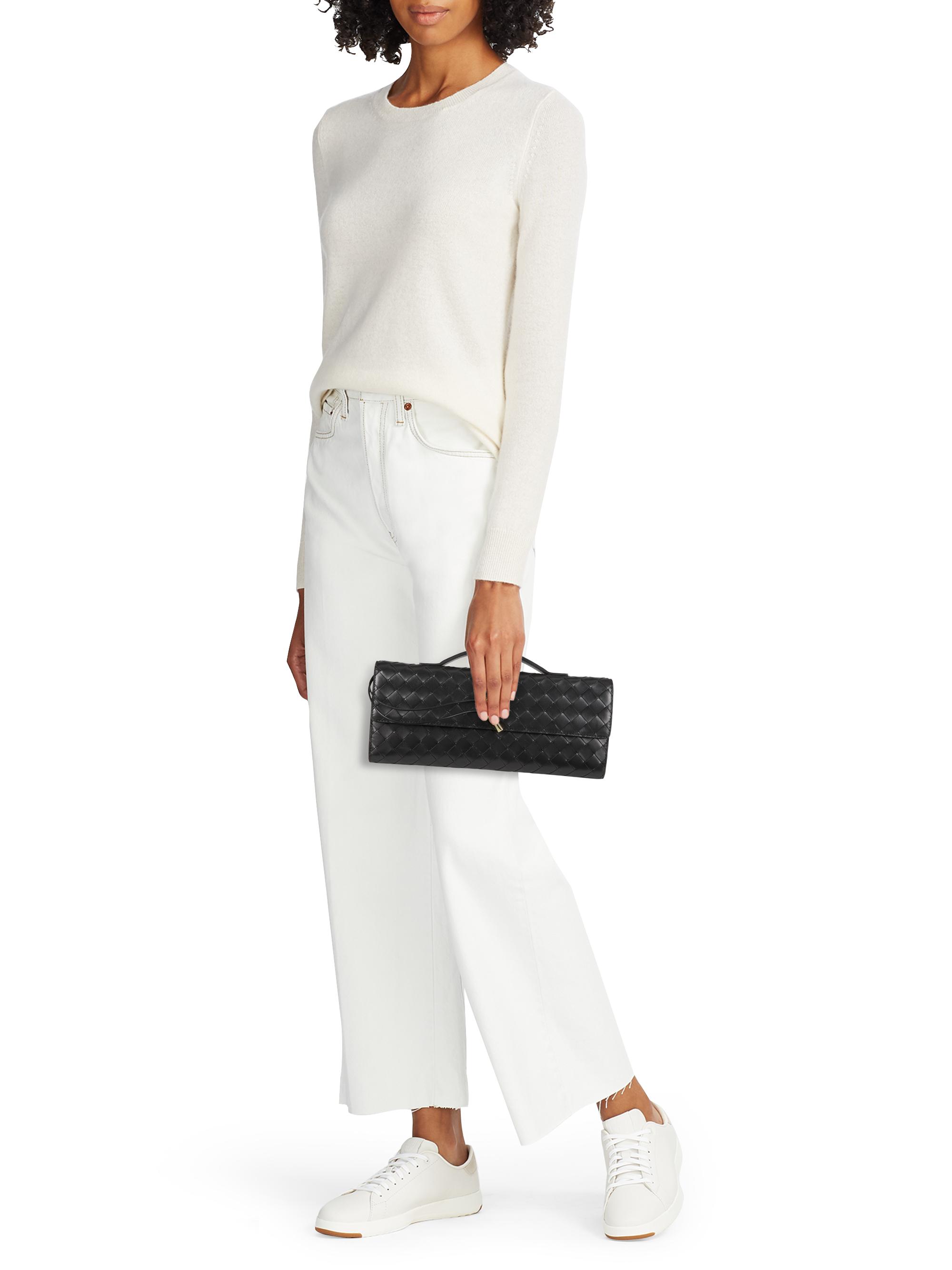 Andiamo Intrecciato Leather Top-Handle Clutch