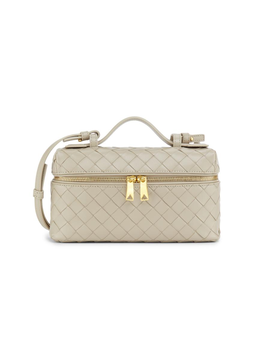 Bottega Veneta Women's Bang Bang Intrecciato Leather Crossbody Vanity Case Bag In Sand