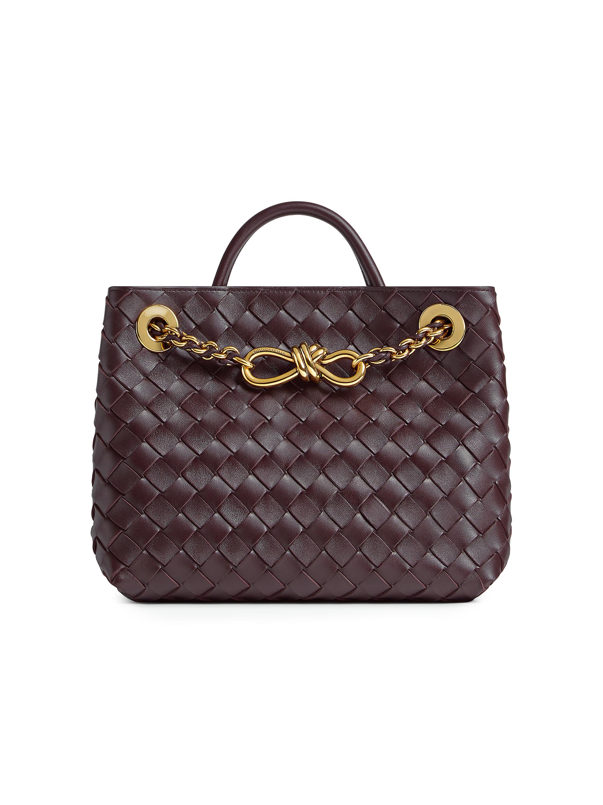 Bottega Veneta Small East-West Andiamo Intrecciato Leather Top