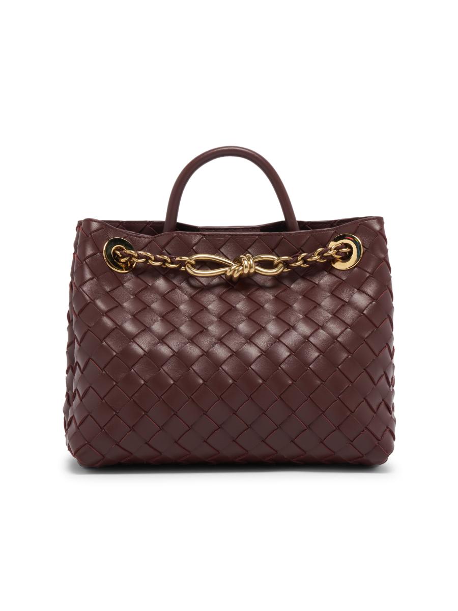 Bottega Veneta Small Andiamo Intrecciato Leather Top-Handle