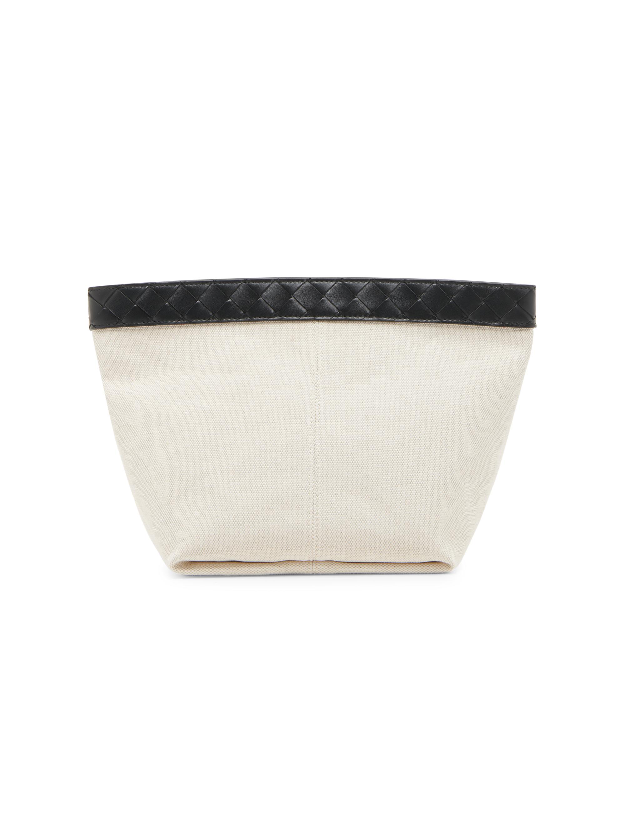 Bottega Veneta Women's Medium Prism Canvas & Leather Pouch - Natural Fondant