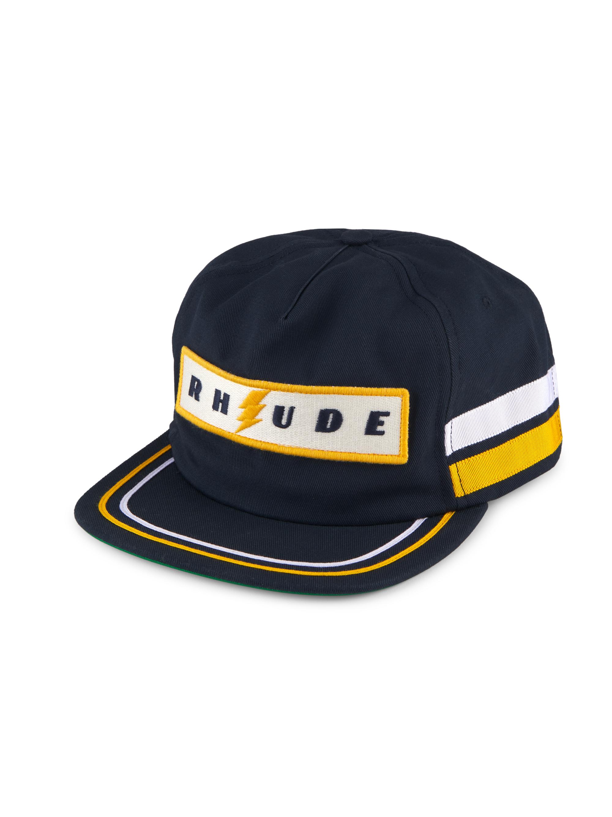 Rhude Men's Logo Denim Baseball Cap - Navy