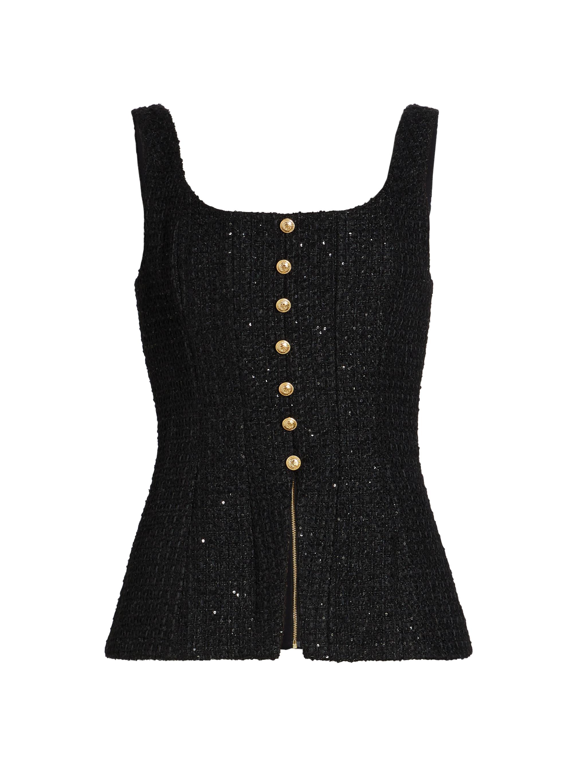 Cami NYC Women's Rosita Tweed Top - Black