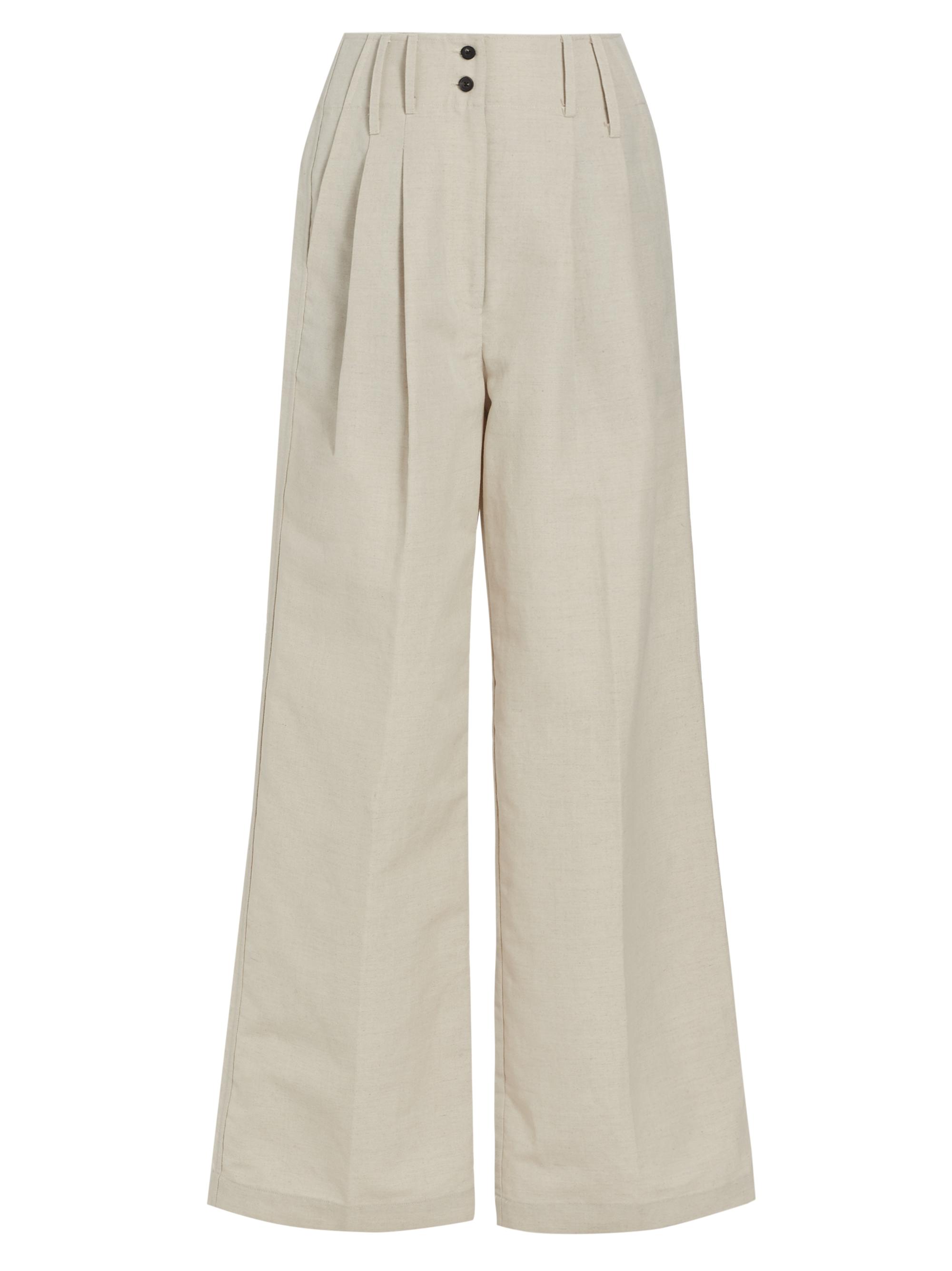 Chloé Houndstooth Wool-Blend Tweed Wide-Leg Pants | Saks