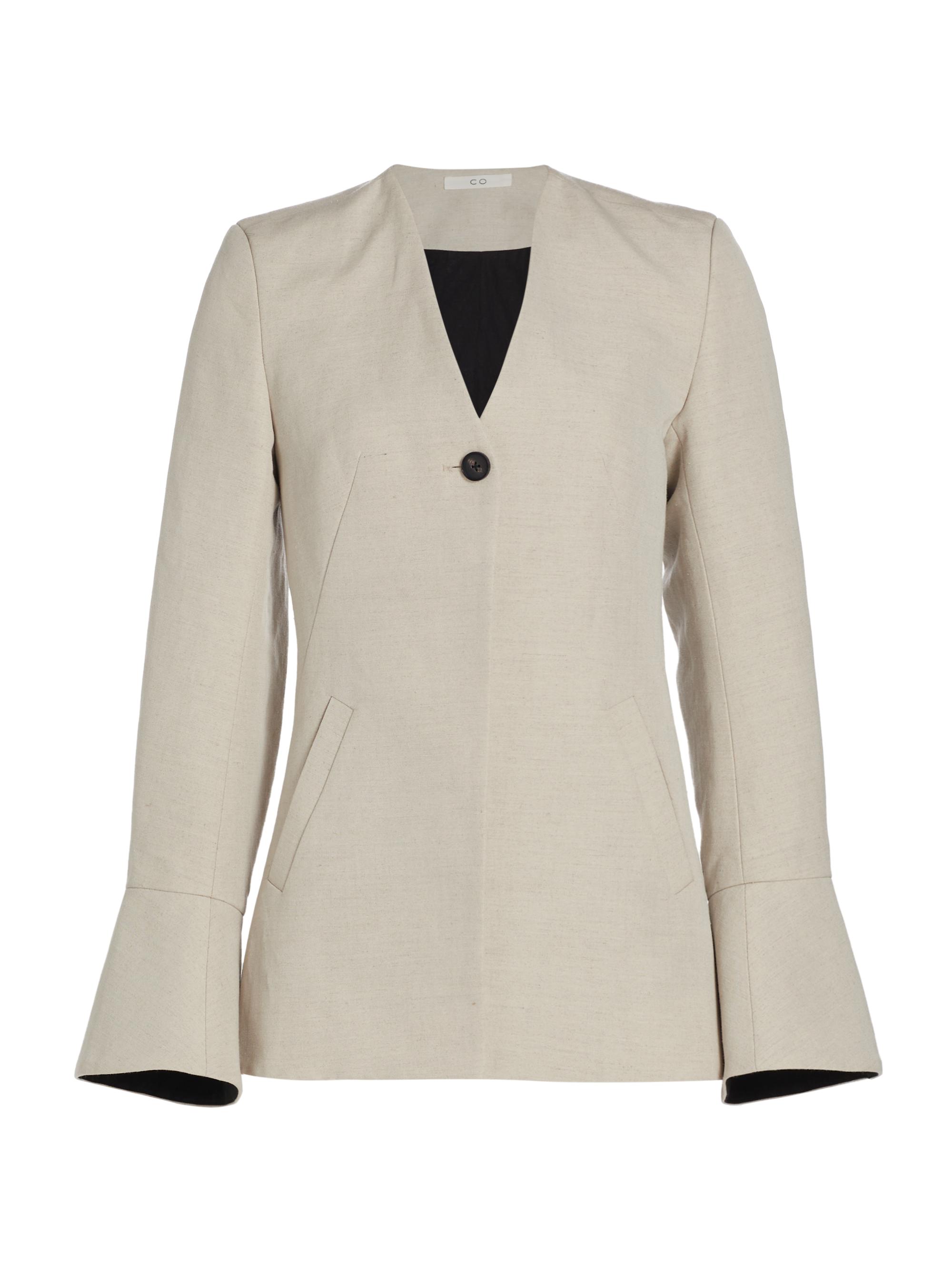 Co Women's Peplum Cuff Jacket - Clay