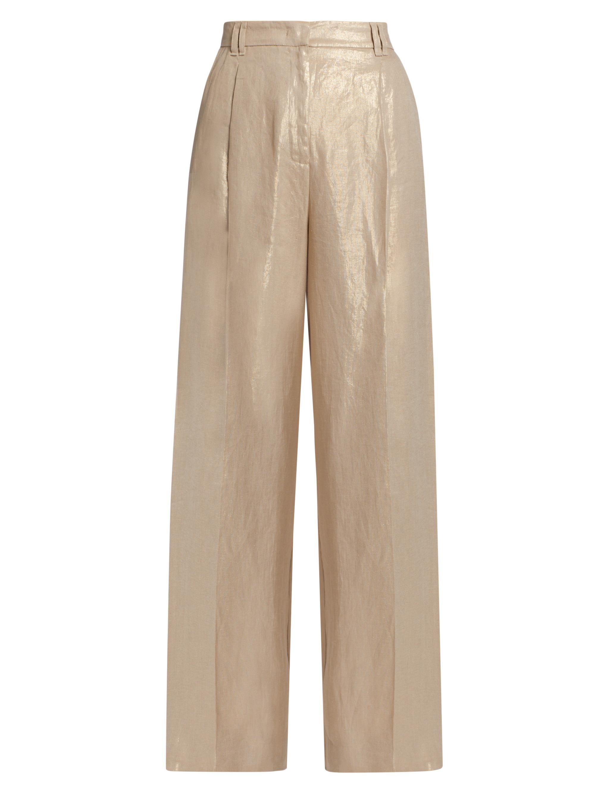 Marella Women's Stiria Linen Wide-Leg Pants - Sand