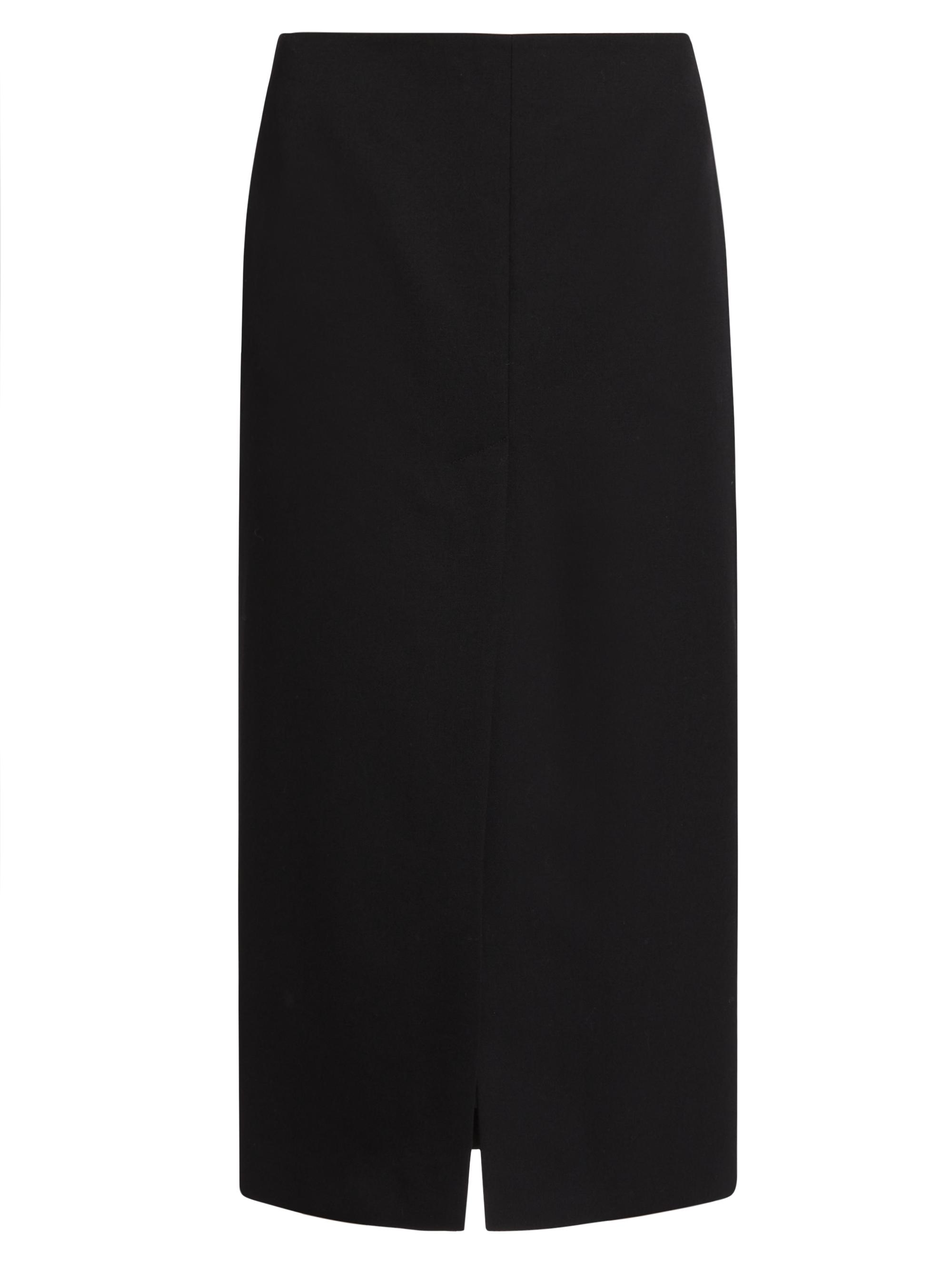 Nili Lotan Women's Mariha Tailored Wool Midi-Skirt - Black