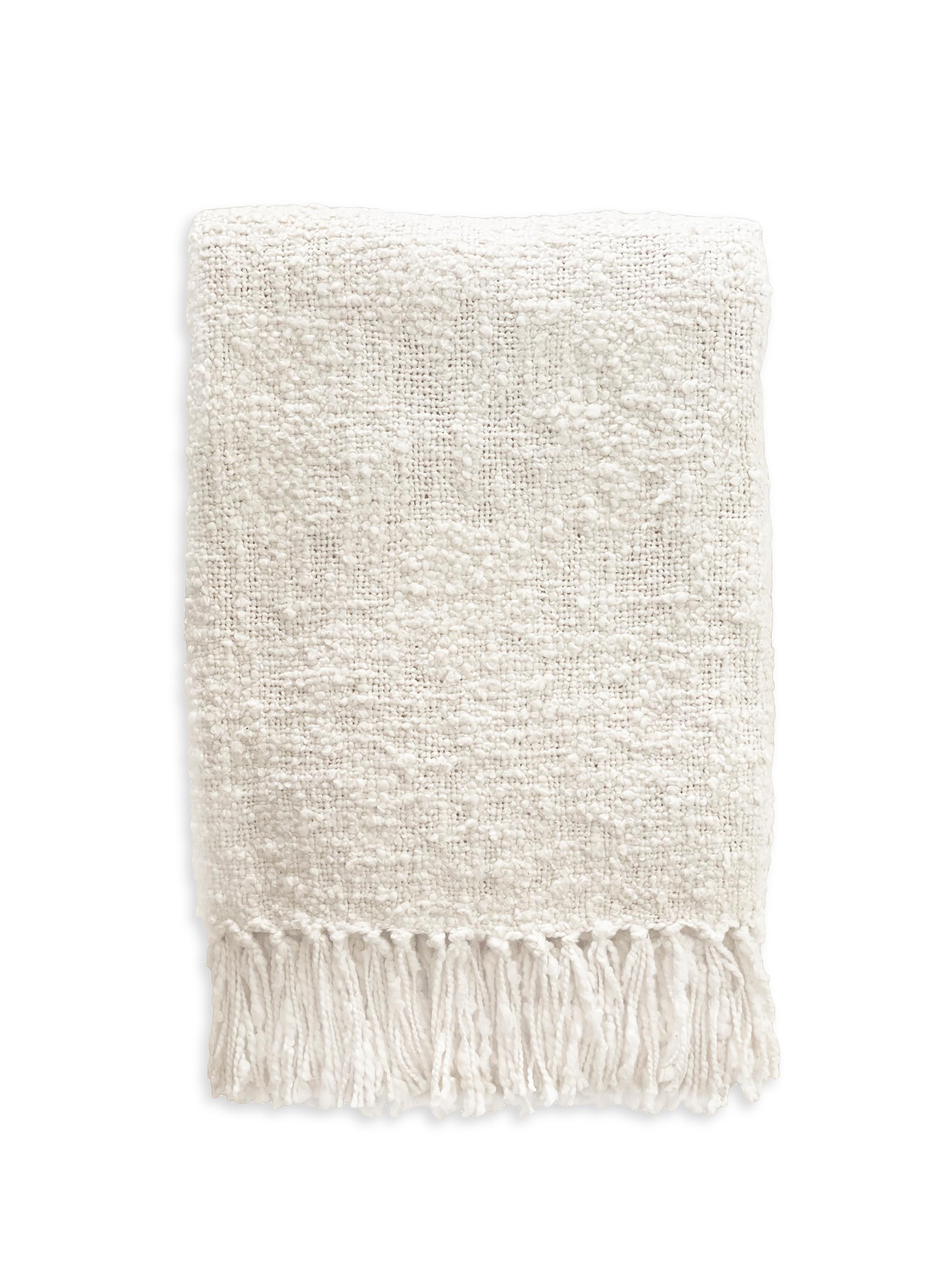Anaya Cozzy Cotton Boucle Fringe Throw -