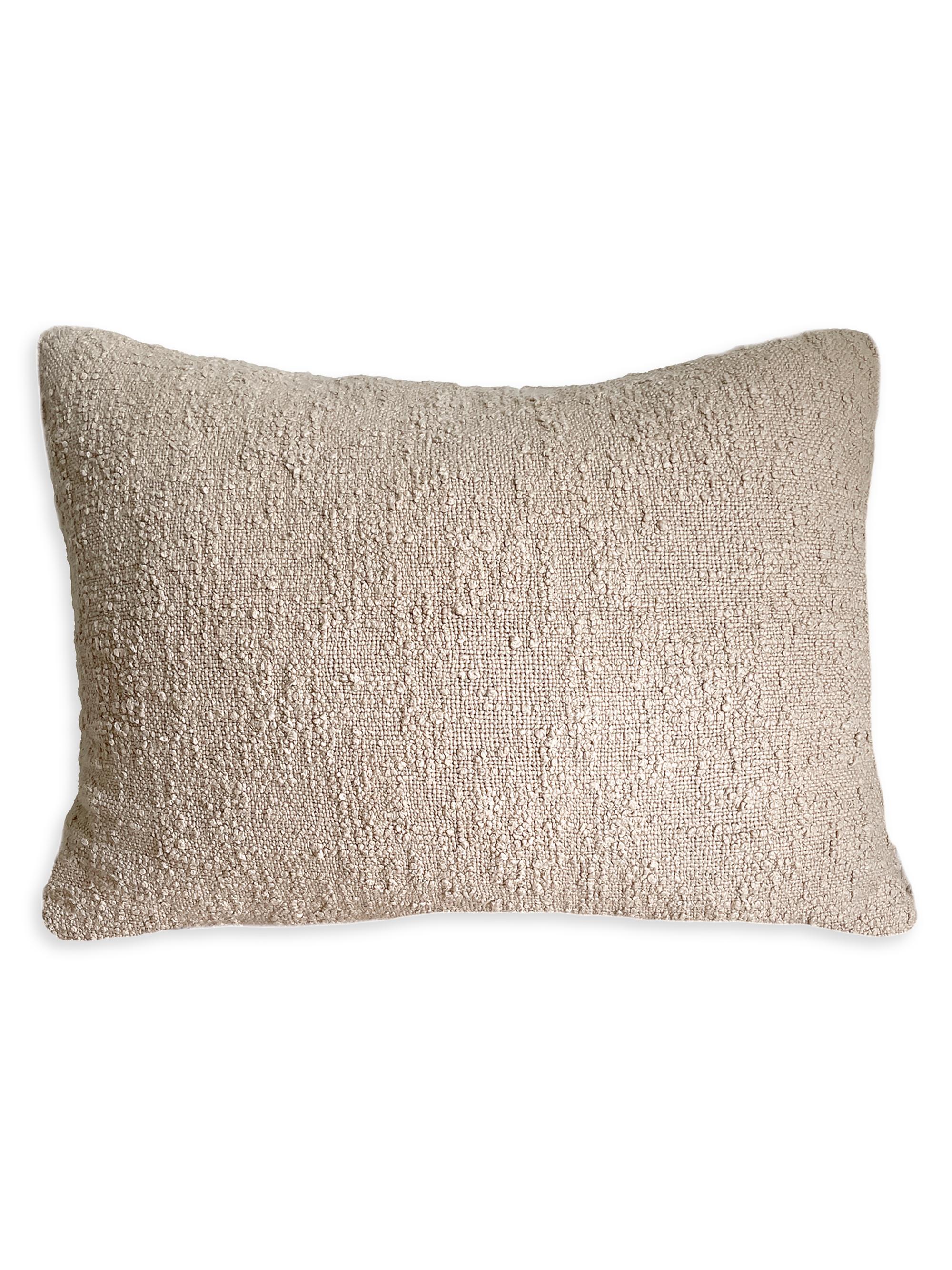 Anaya Cozzy Cotton Boucle Down Dutch Pillow - Beige