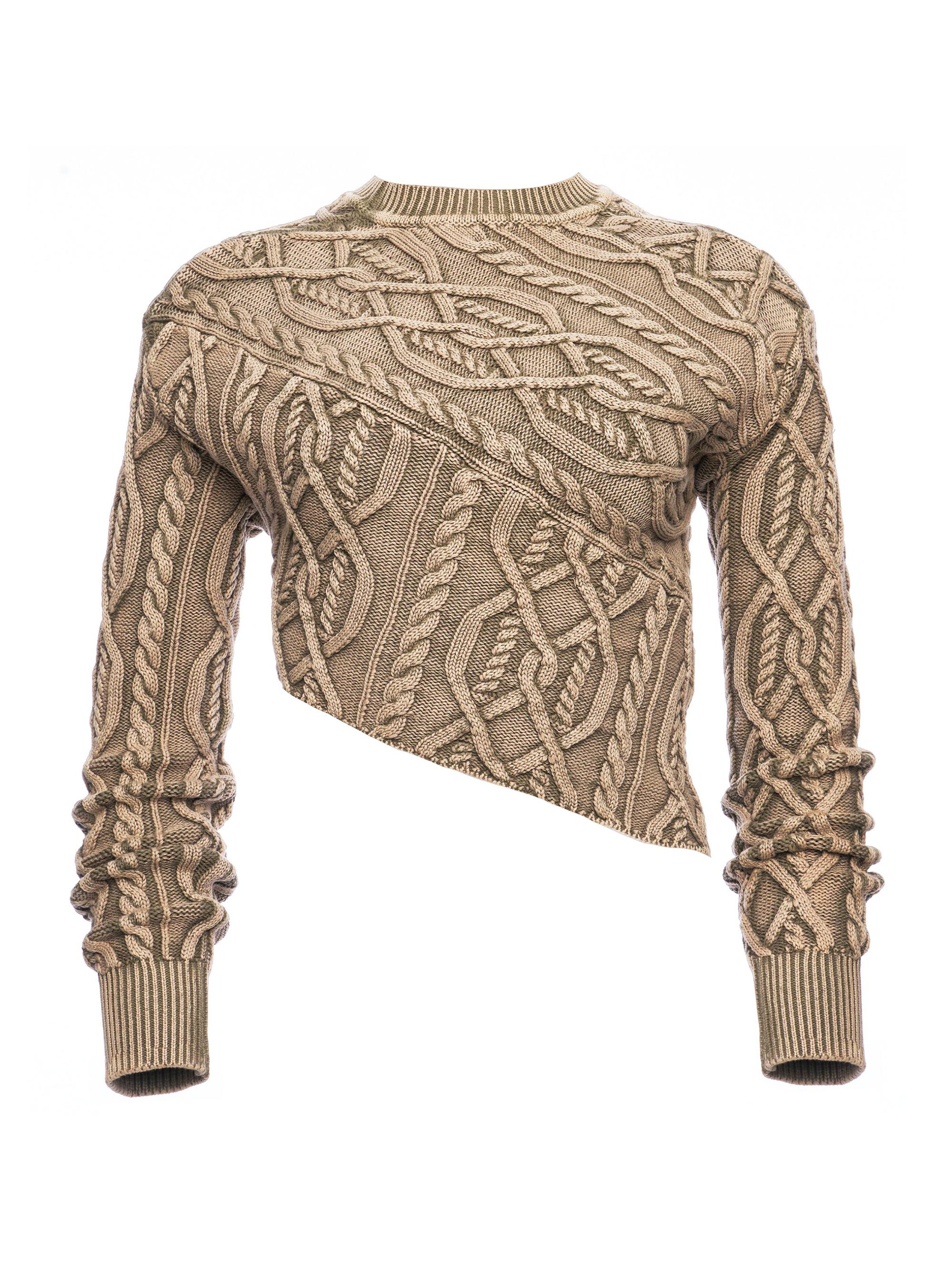 Ser.o.ya Women's Orchis Cable Knit Sweater - Washed Tan