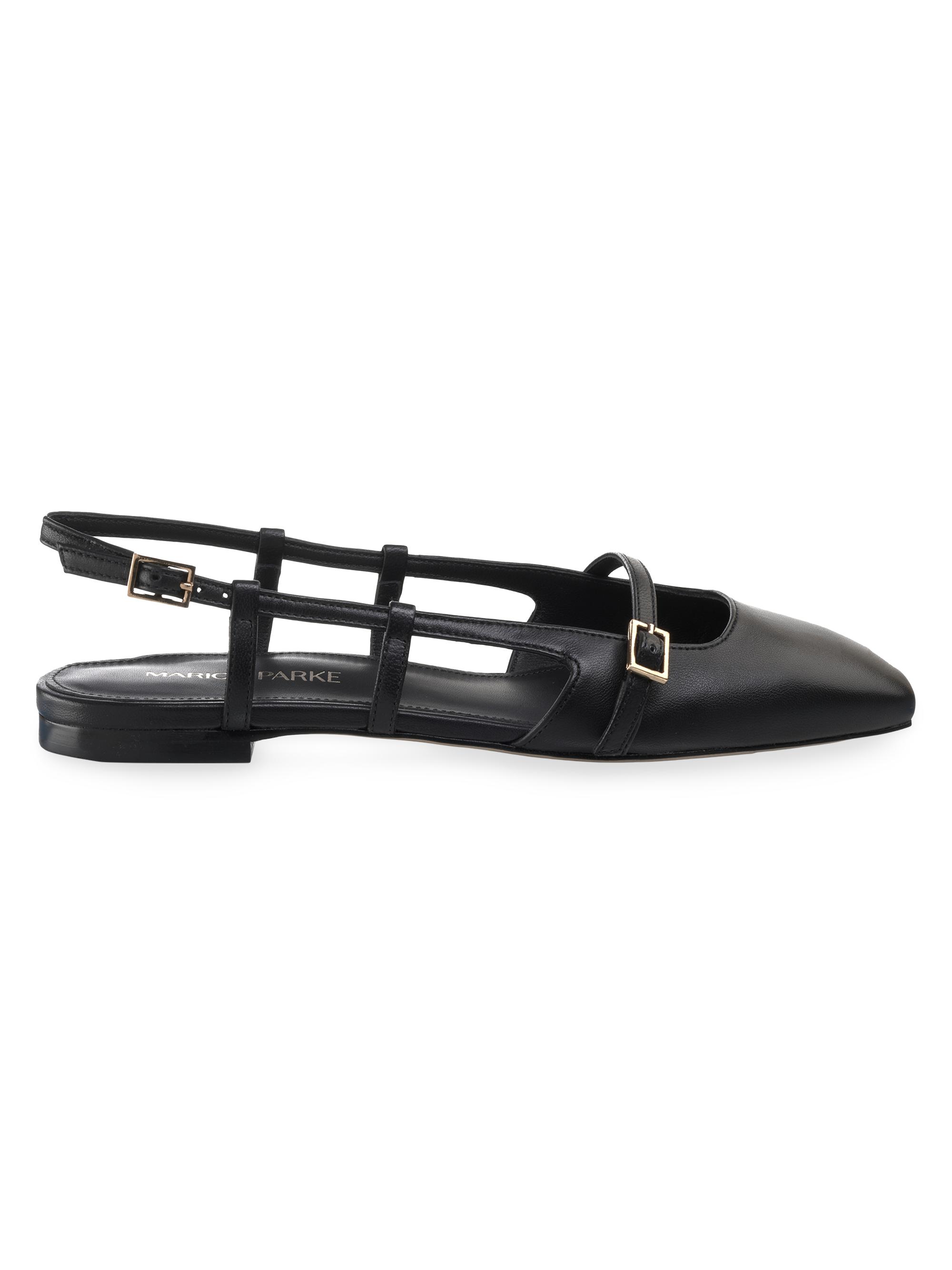 Marion Parke Women's Mary Jane Sling Flats - Black