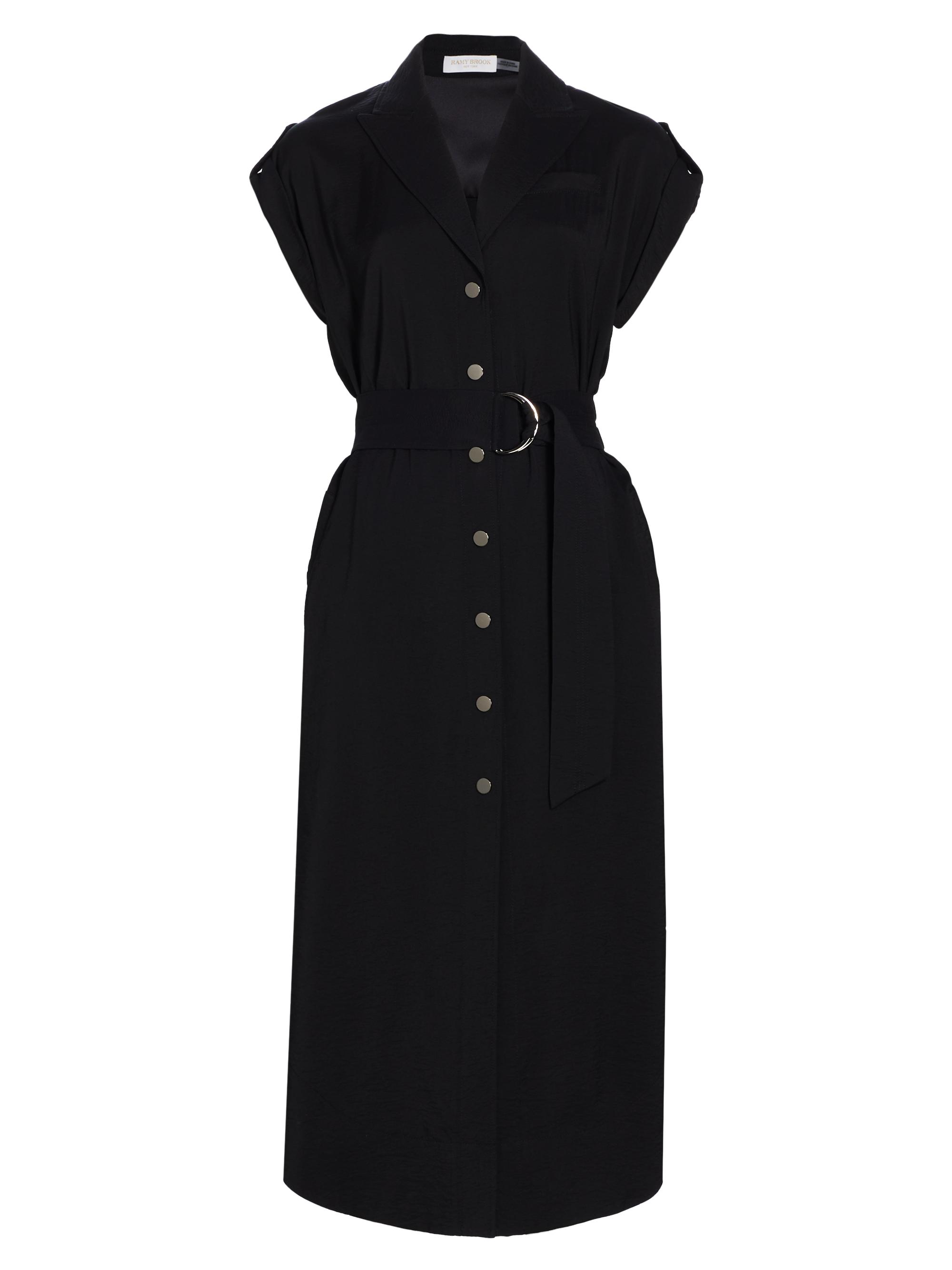 Ramy Brook Women's Celia Belted Shirtdress - Black