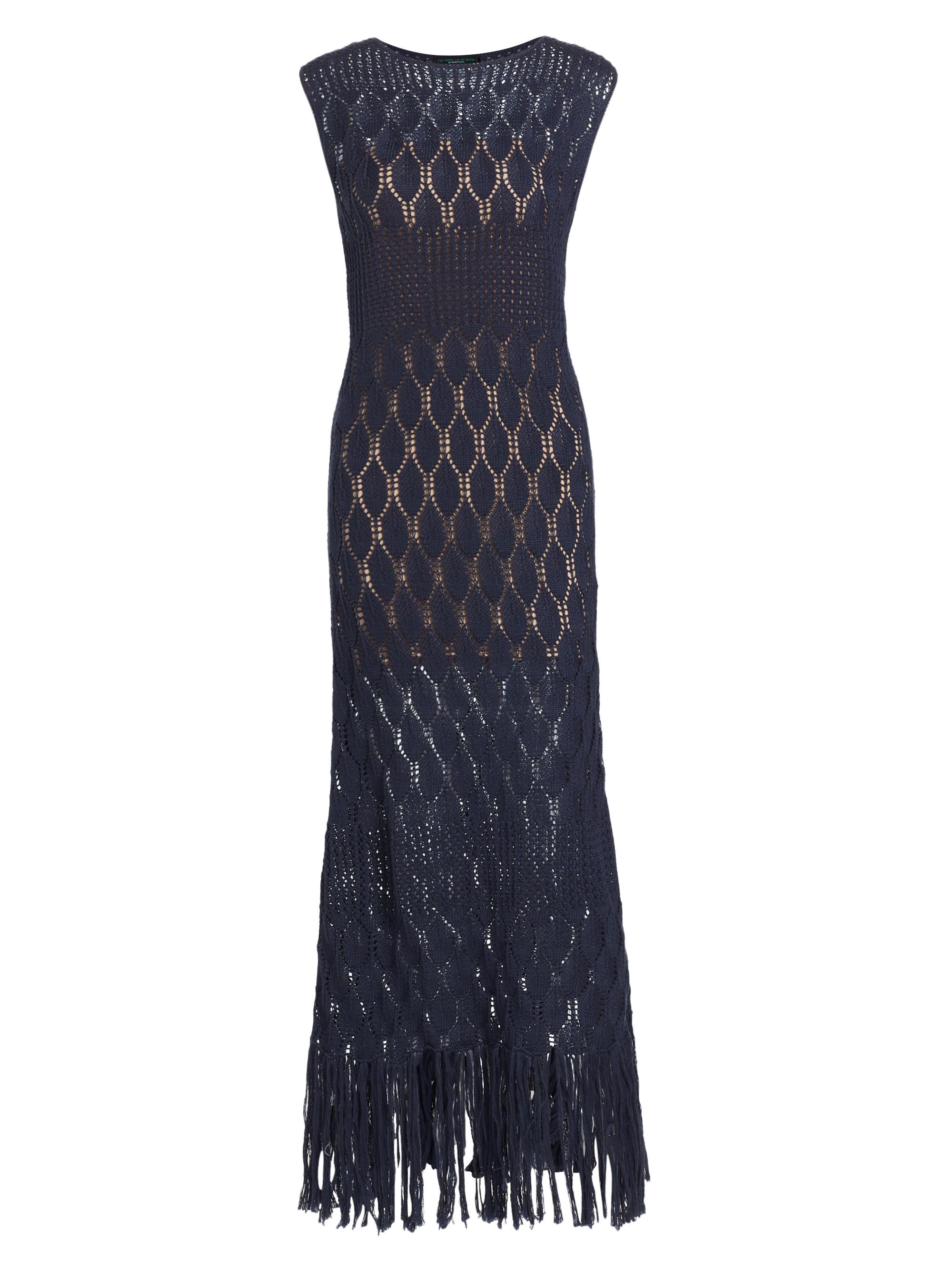 No Pise La Grama Women's Navegante Crocheted Maxi Dress - Navy