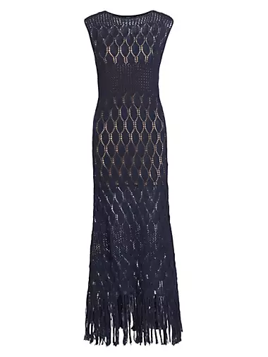 Navegante Crocheted Maxi Dress