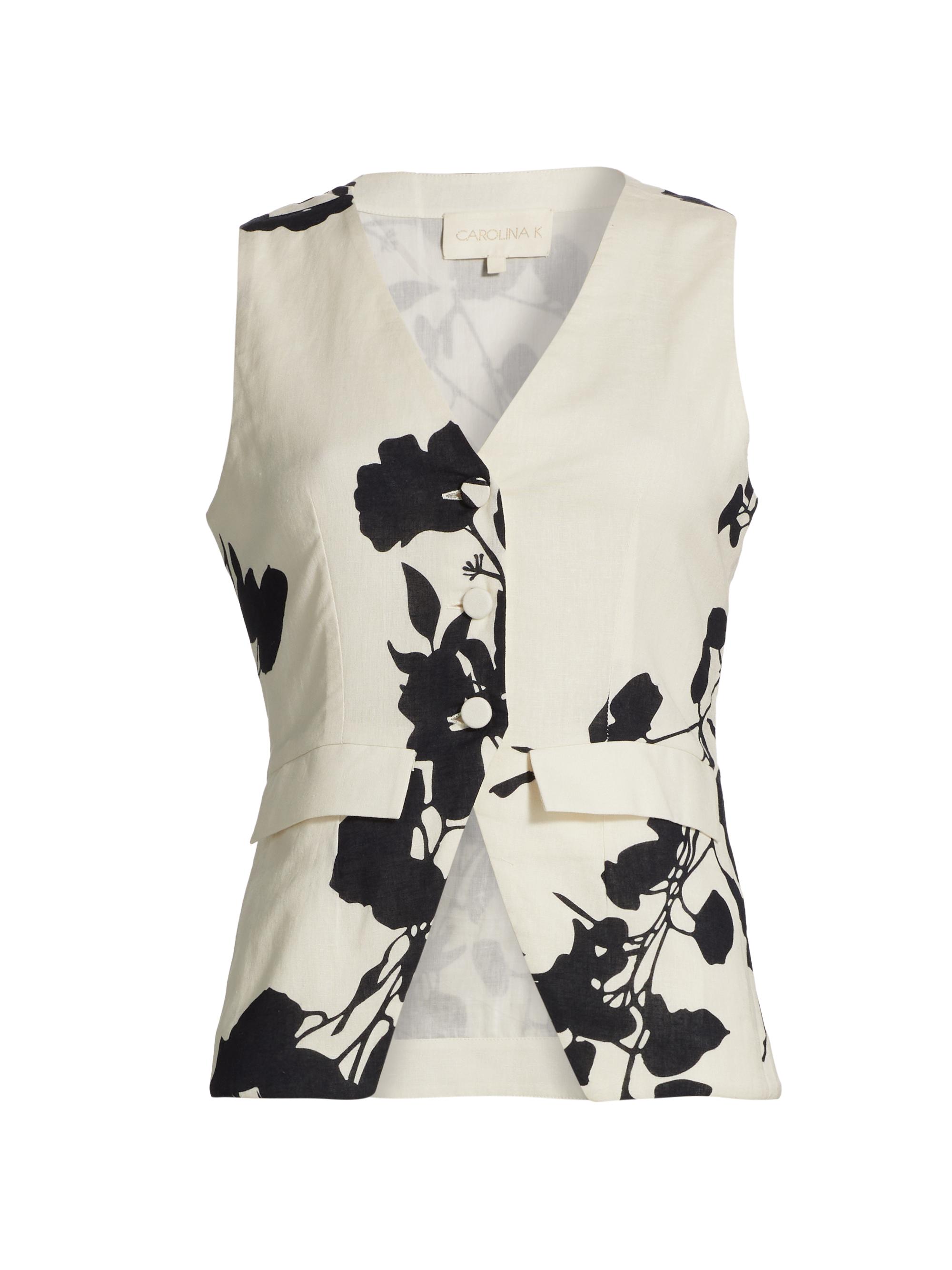 Carolina K Women's Rebekka Floral Cotton Vest - Bold Flowers